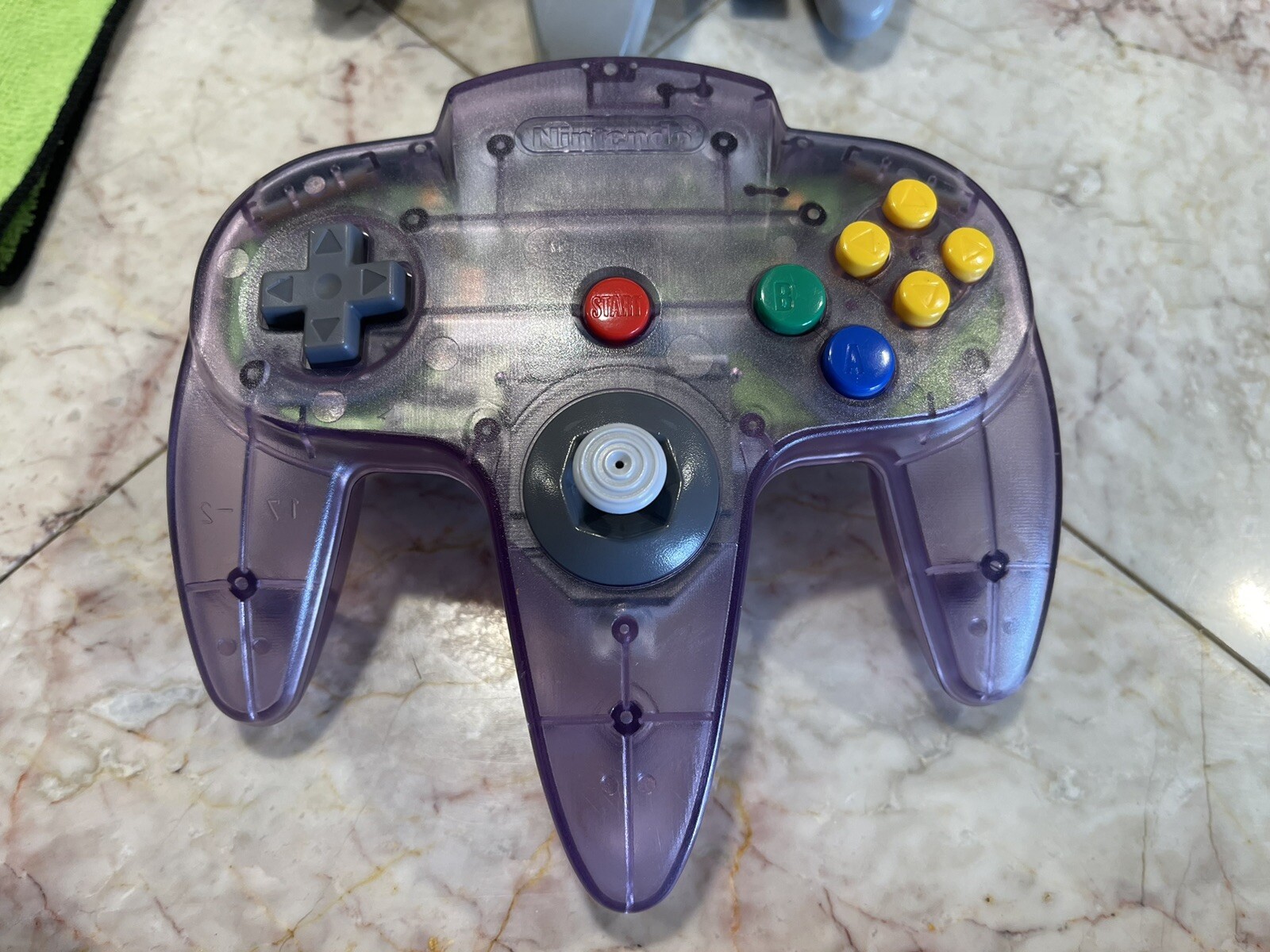Nintendo N64 Charcoal Gray Console w/Gray & Atomic Purple Controllers – Cleaned