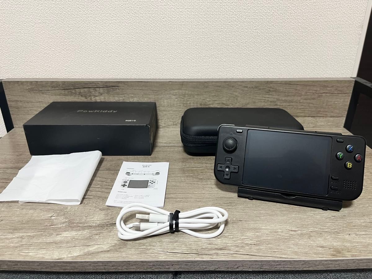 Powkiddy RGB10S Black Retro Handheld Console – Used – Tested Working