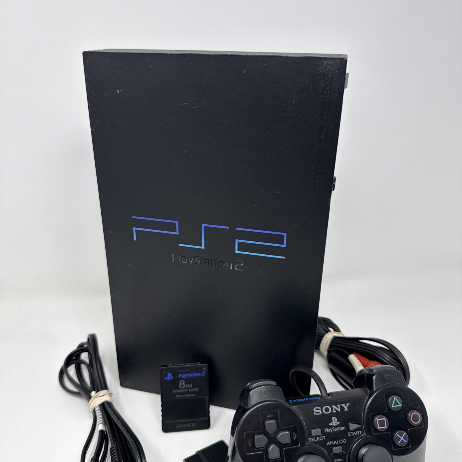 Sony Playstation 2 PS2 Fat Console W/ Cables And Memory Card (SCPH-39001) Works