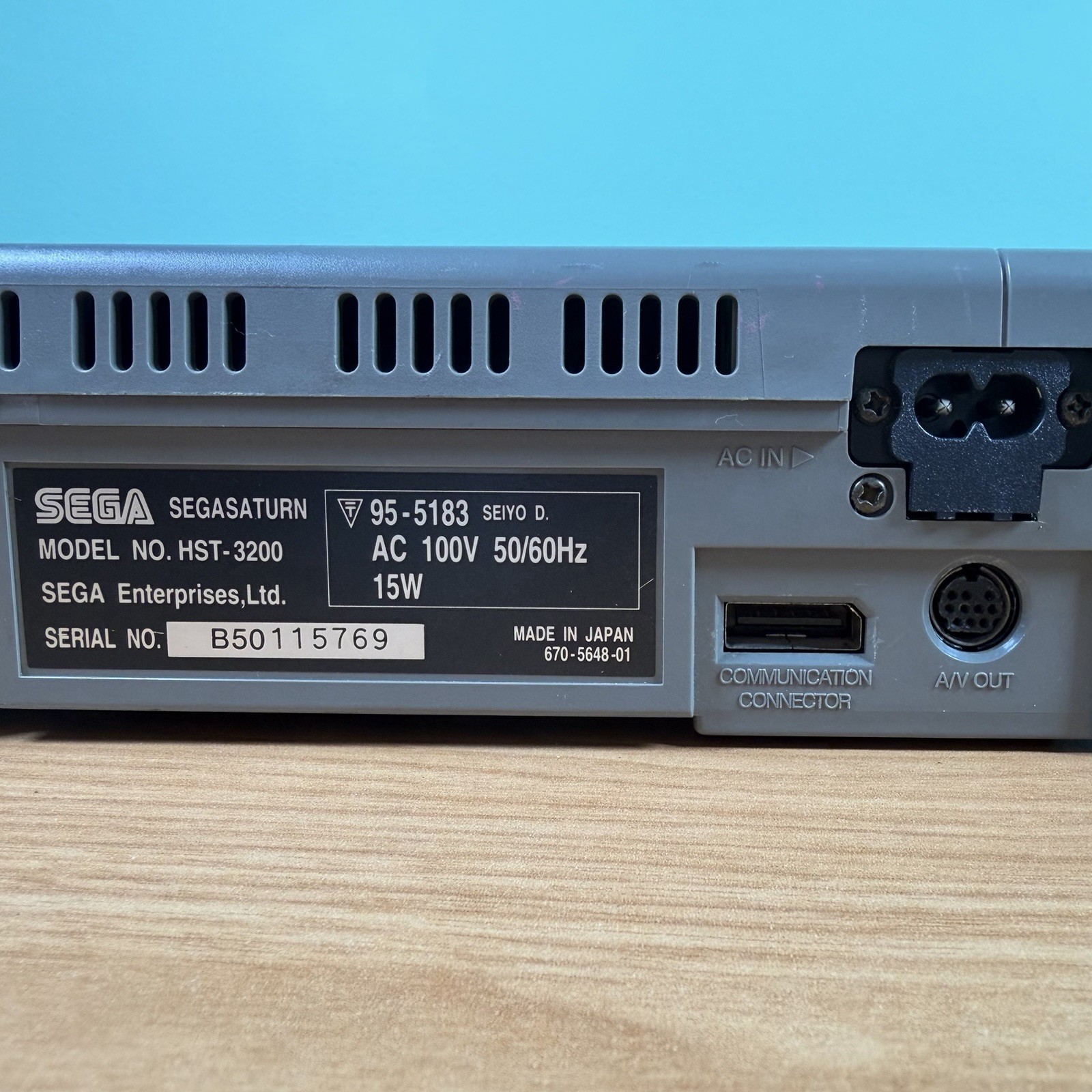Sega Saturn Console HST-3200 Dark Gray JAPANESE Tested Works *US Seller*