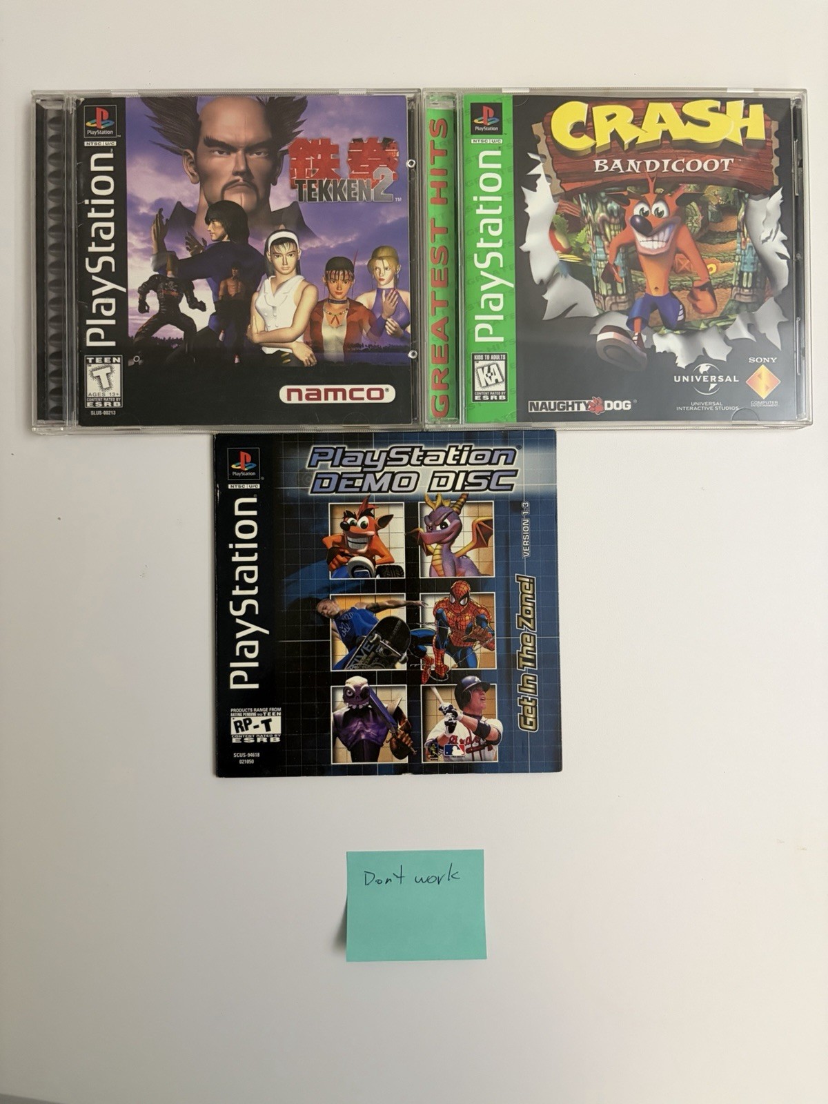 Sony SCPH-5501 PS1 PlayStation 1 Console Bundle TESTED + Controller + Games READ