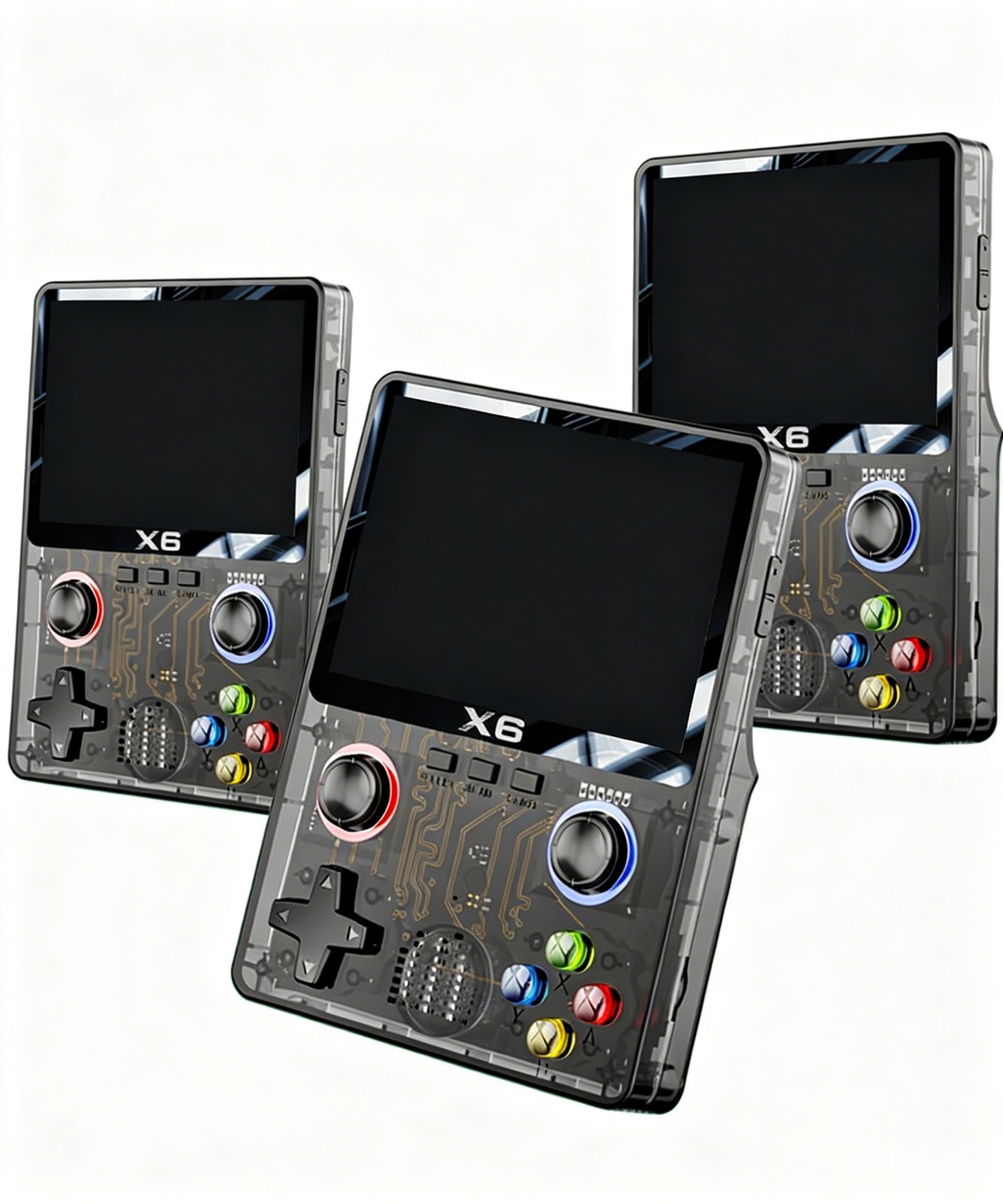 3pcs Retro Handheld Video Game Console Linux System LCD 3.5 Inch IPS Screen 32GB