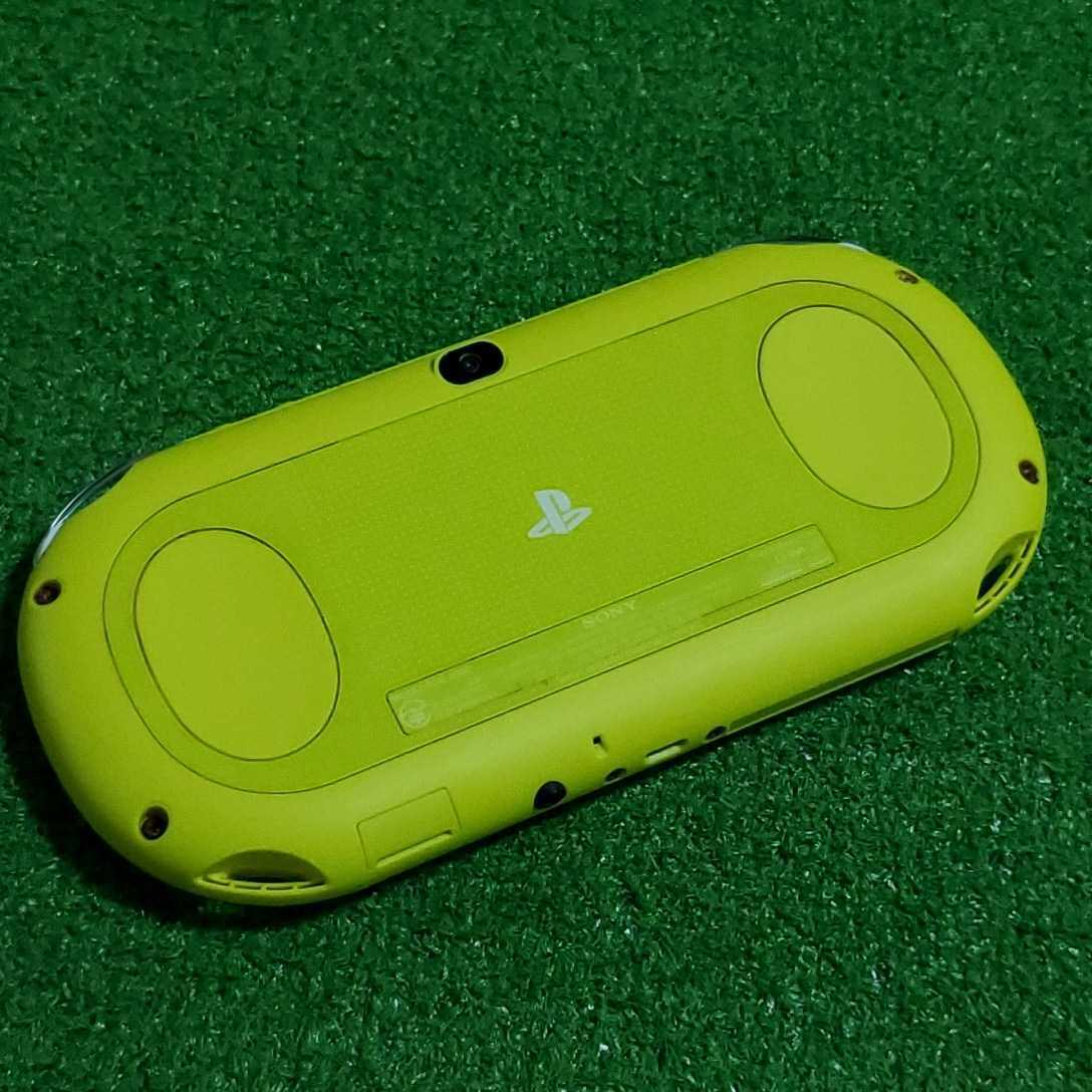 【Good】SONY PS Vita Wi-Fi Console PCH-2000 ZA13 White/ Lime Green Console Only FS