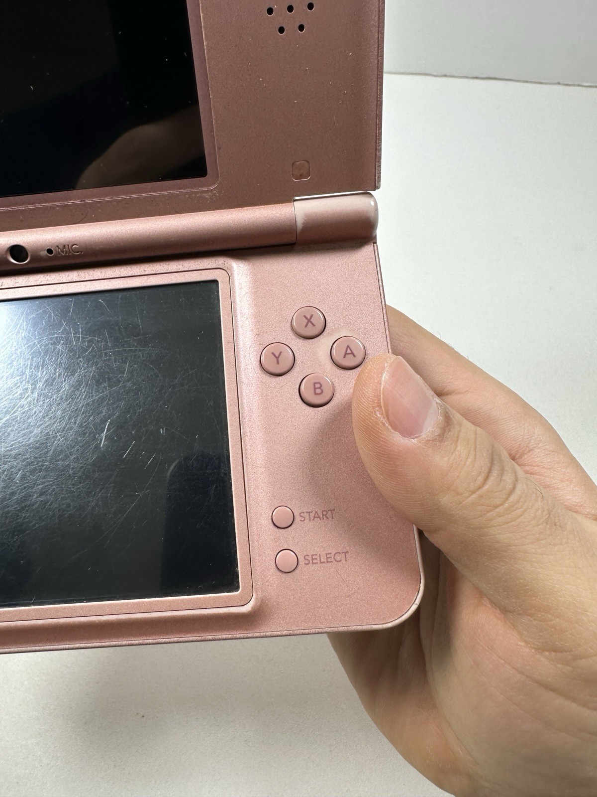 Used Metallic Rose Nintendo DSi XL Handheld System Tested No Stylus READ!