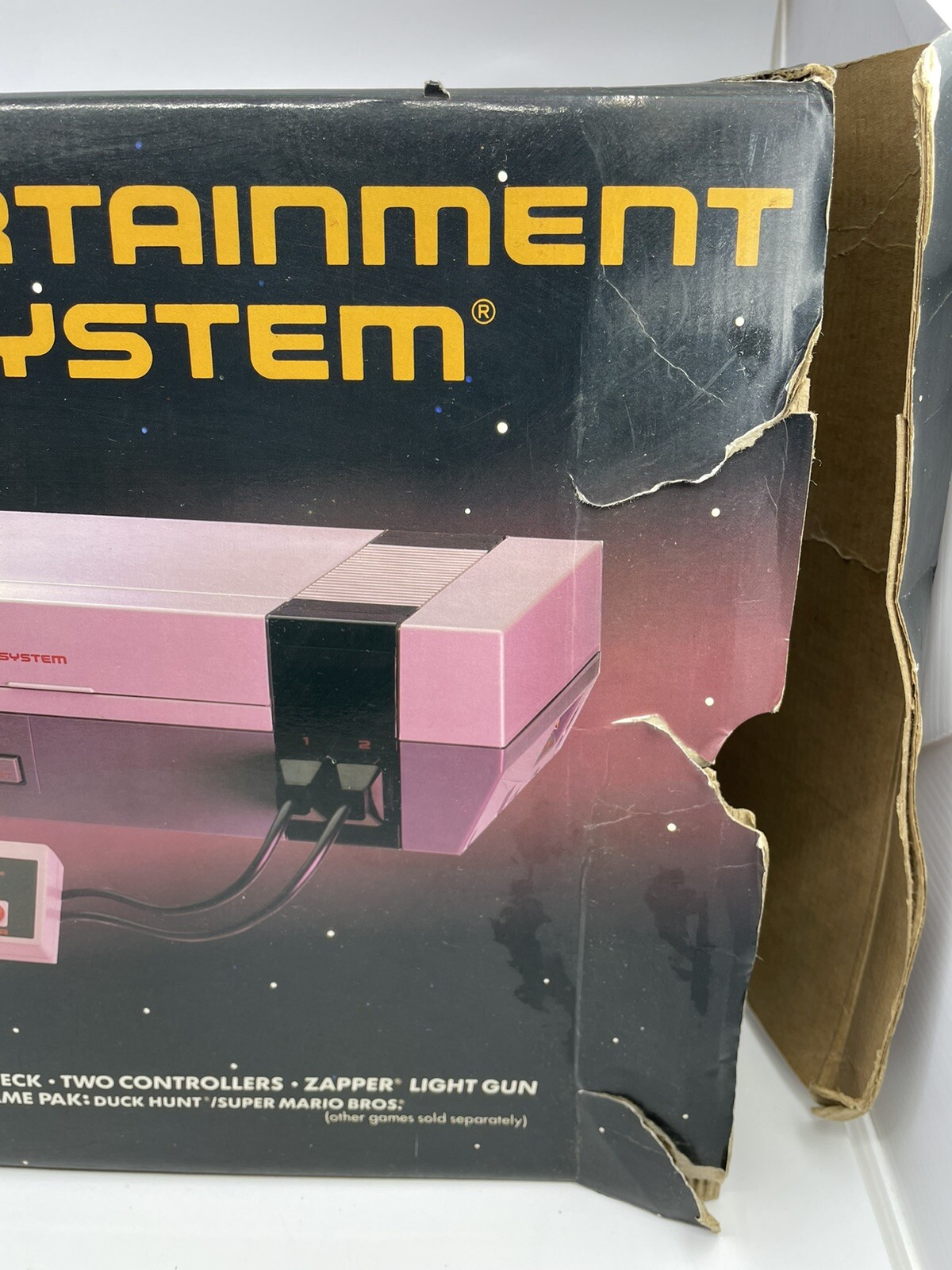 Vintage Nintendo NES Action Set Home Console – White/Gray Box Only 1988