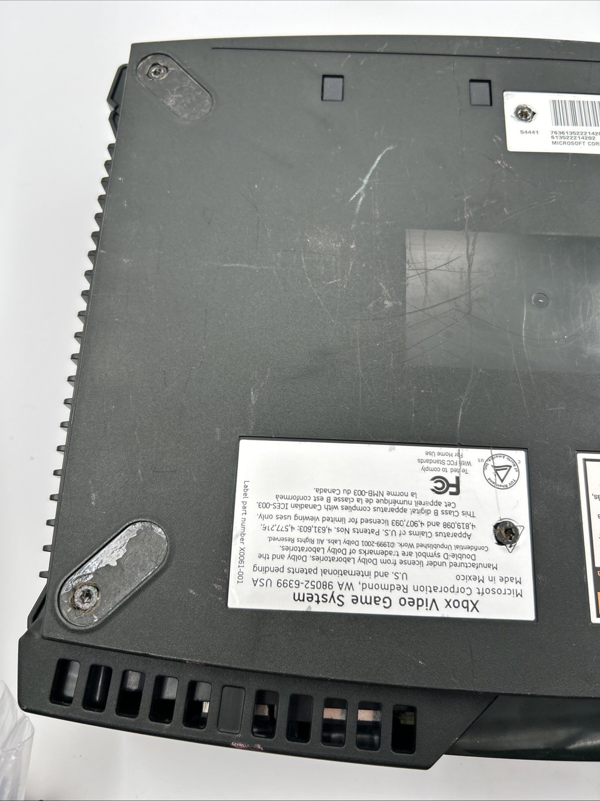 Microsoft Original XBOX Console Only **Parts or Repair** Doesn’t Read Discs