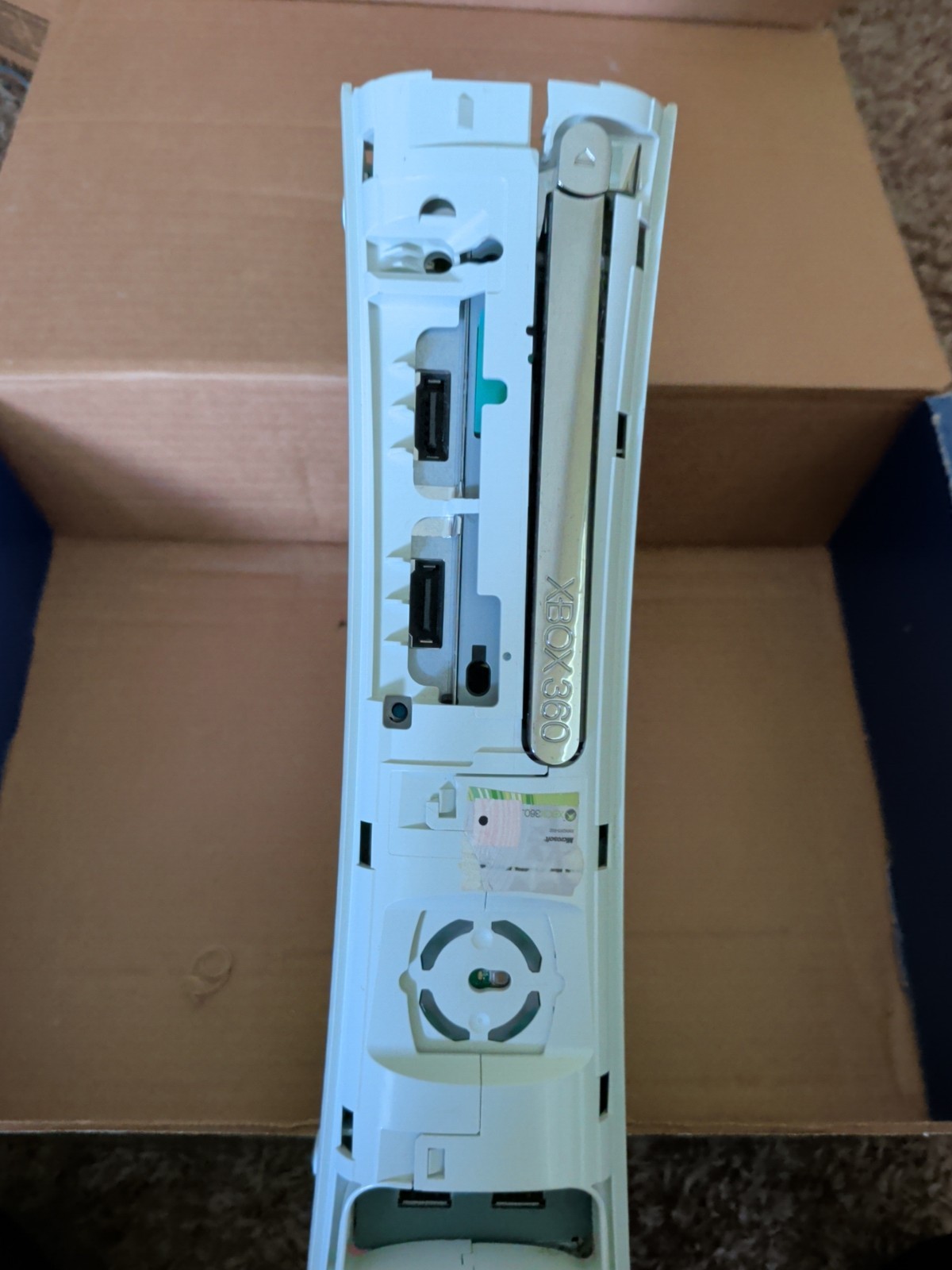 Microsoft Xbox 360 Core White System Console Only For Parts Or Repairs Untested