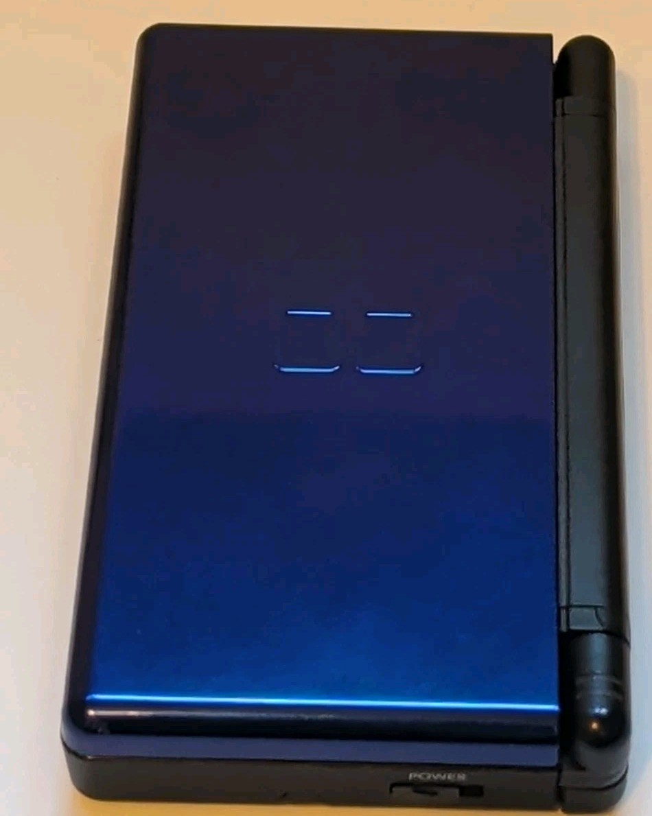 Blue Nintendo DS Lite W/ Stylus & 2 Games Tested NICE