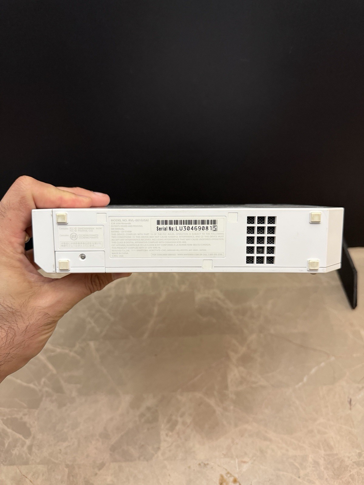 Nintendo Wii RVL-001 512 MB Home Console – Console only- Parts only READ