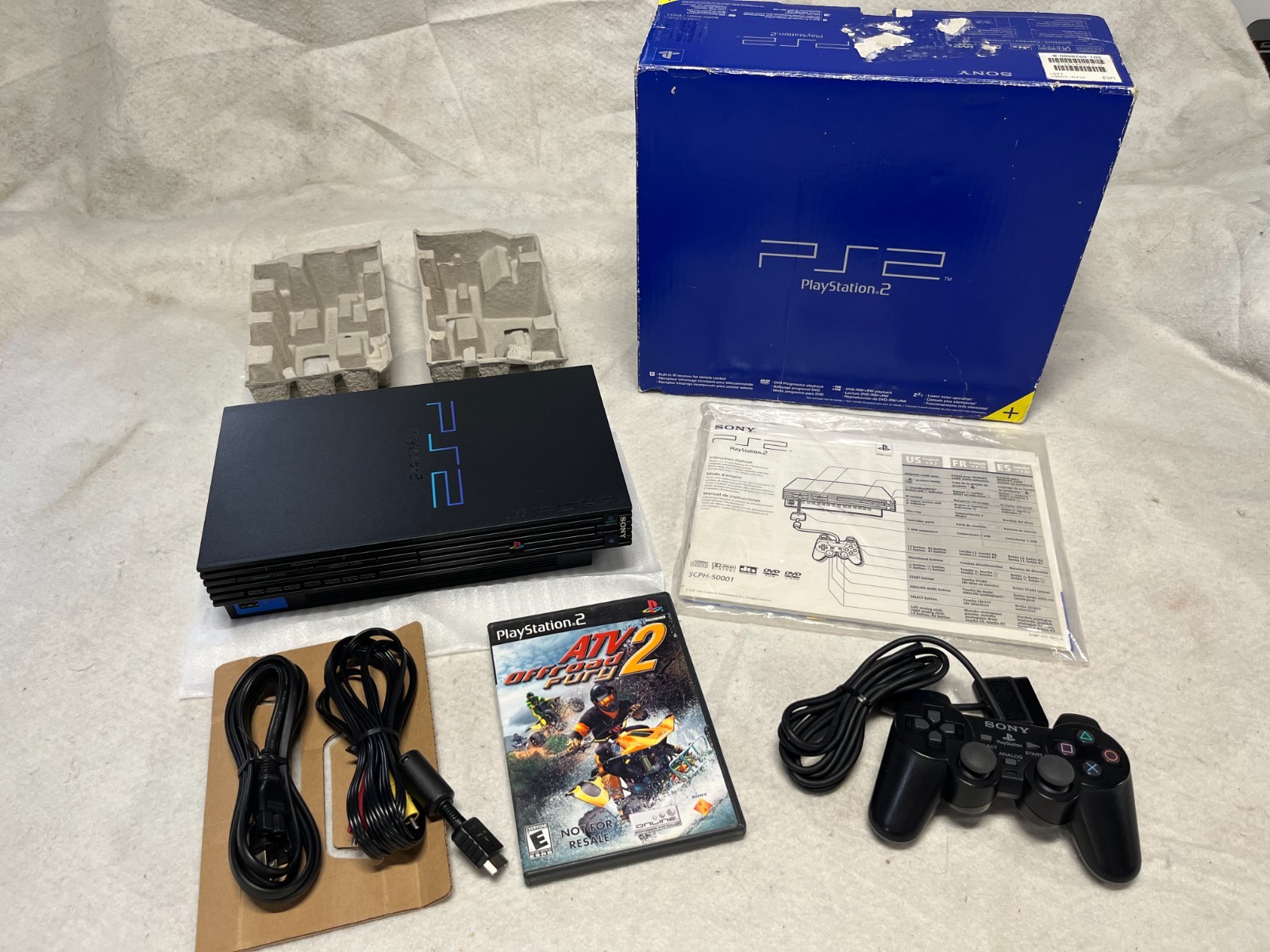 2004 Sony Playstation 2 PS2 Console System 50001 Complete Original Matching BOX