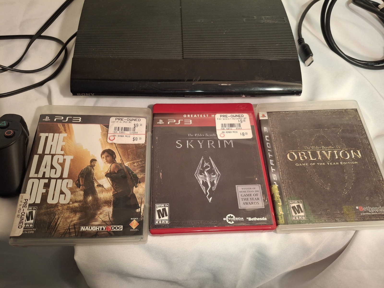 Sony PlayStation PS3 Super Slim 12GB CECH4201A Console Tested W/Controller Games