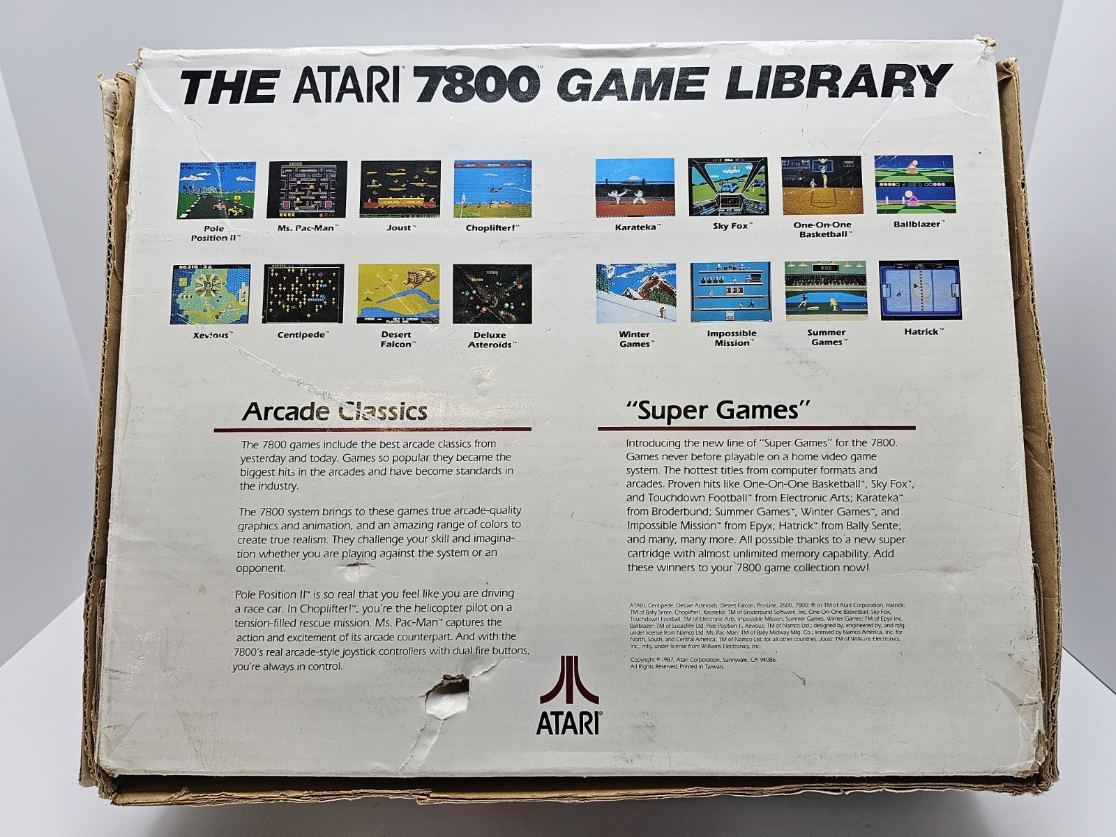 Atari 7800 Video Game Console w/ 2 Controllers And 5 Games *Read Description*