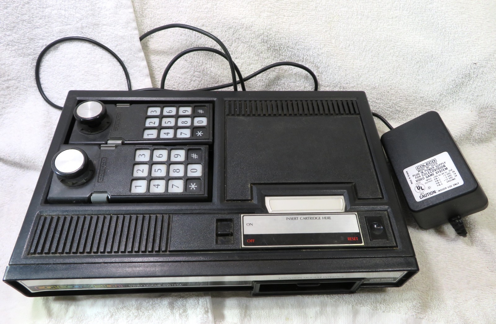 Vintage 1982 ColecoVision Console Super Action Controllers 7 Games (Donkey Kong)