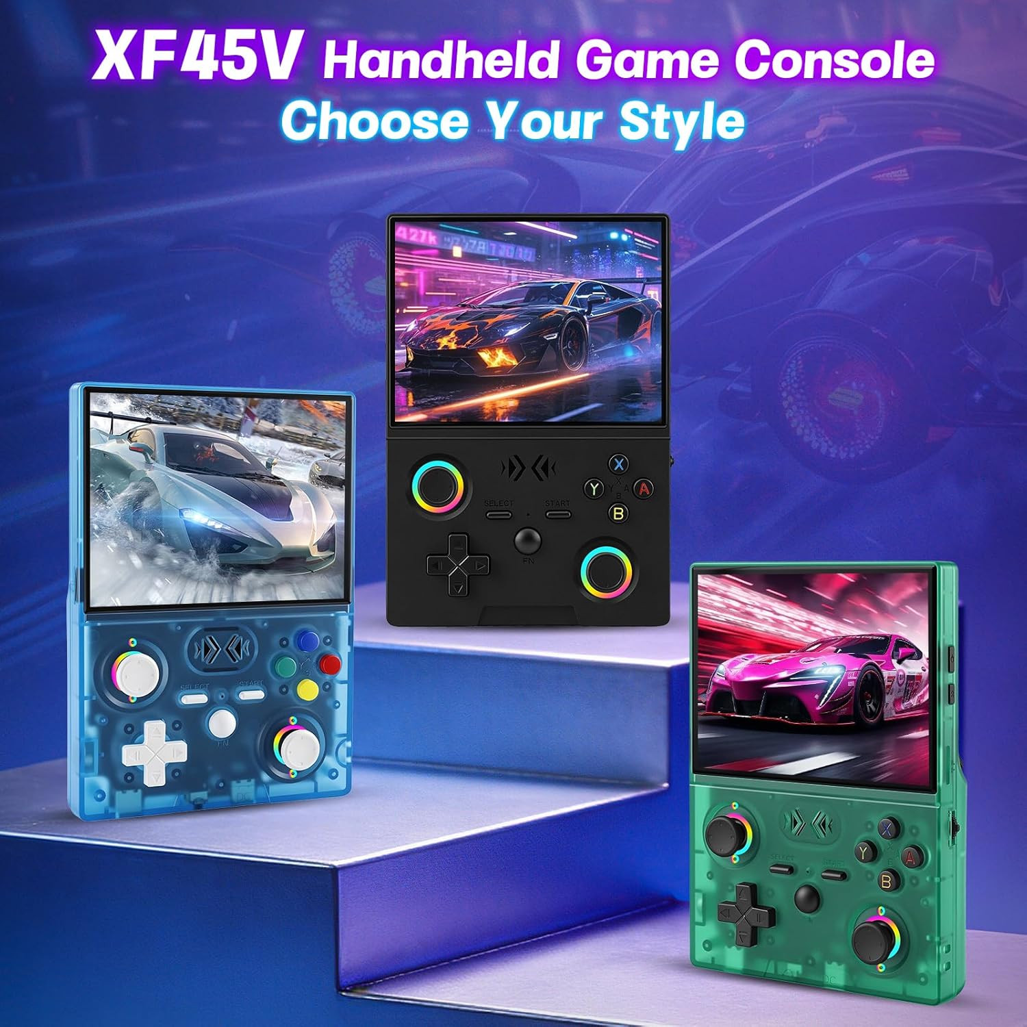Upgraded XF45V Handheld Game Console, 4.5″ Retro Gaming Console, Preloaded 20,00