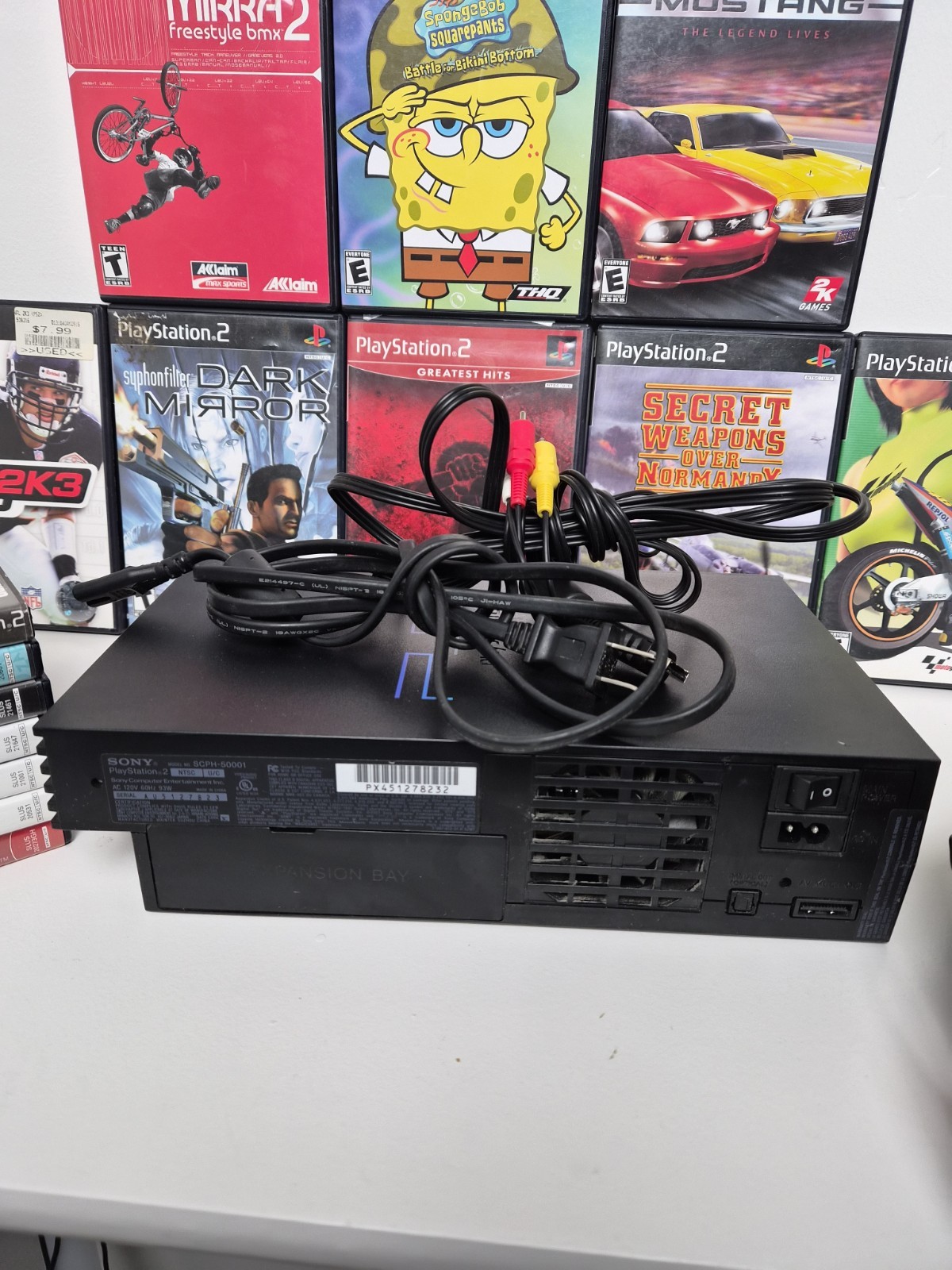 Sony PlayStation 2 PS2 FREE SHIPPING Console Bundle 19 Games/1 Cont. 16mb Mem.