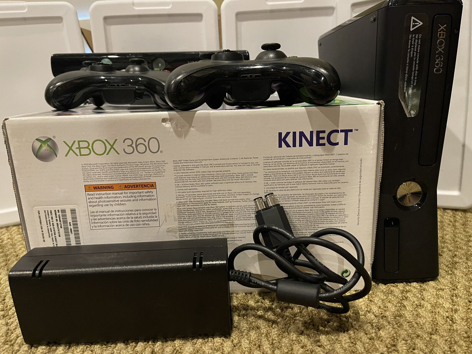 Microsoft Xbox 360 4GB Kinect Bundle Games Disney Infinity Pack Plus More
