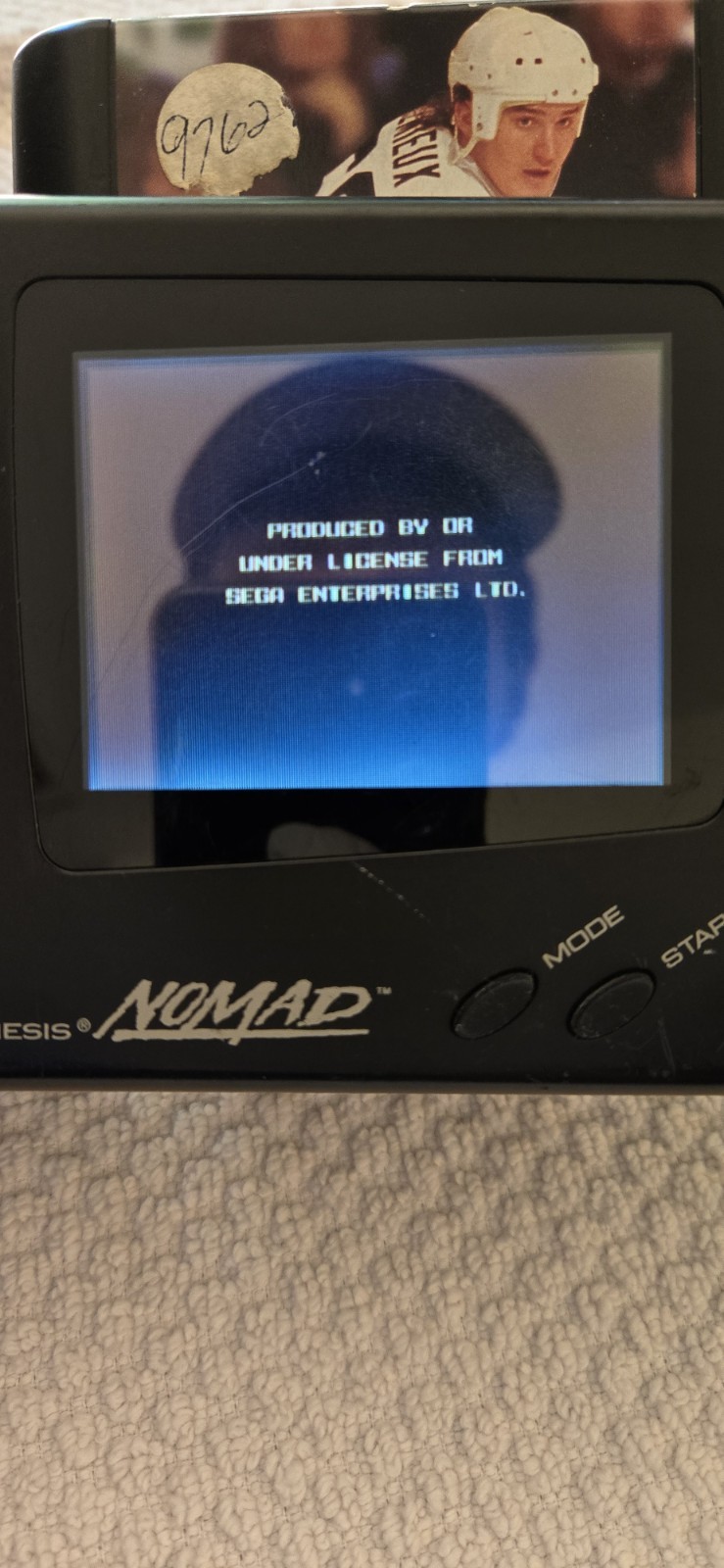 Sega Genesis Nomad (1995) Tested W/ Charger&Battery Working. Mario Lemiux Hockey