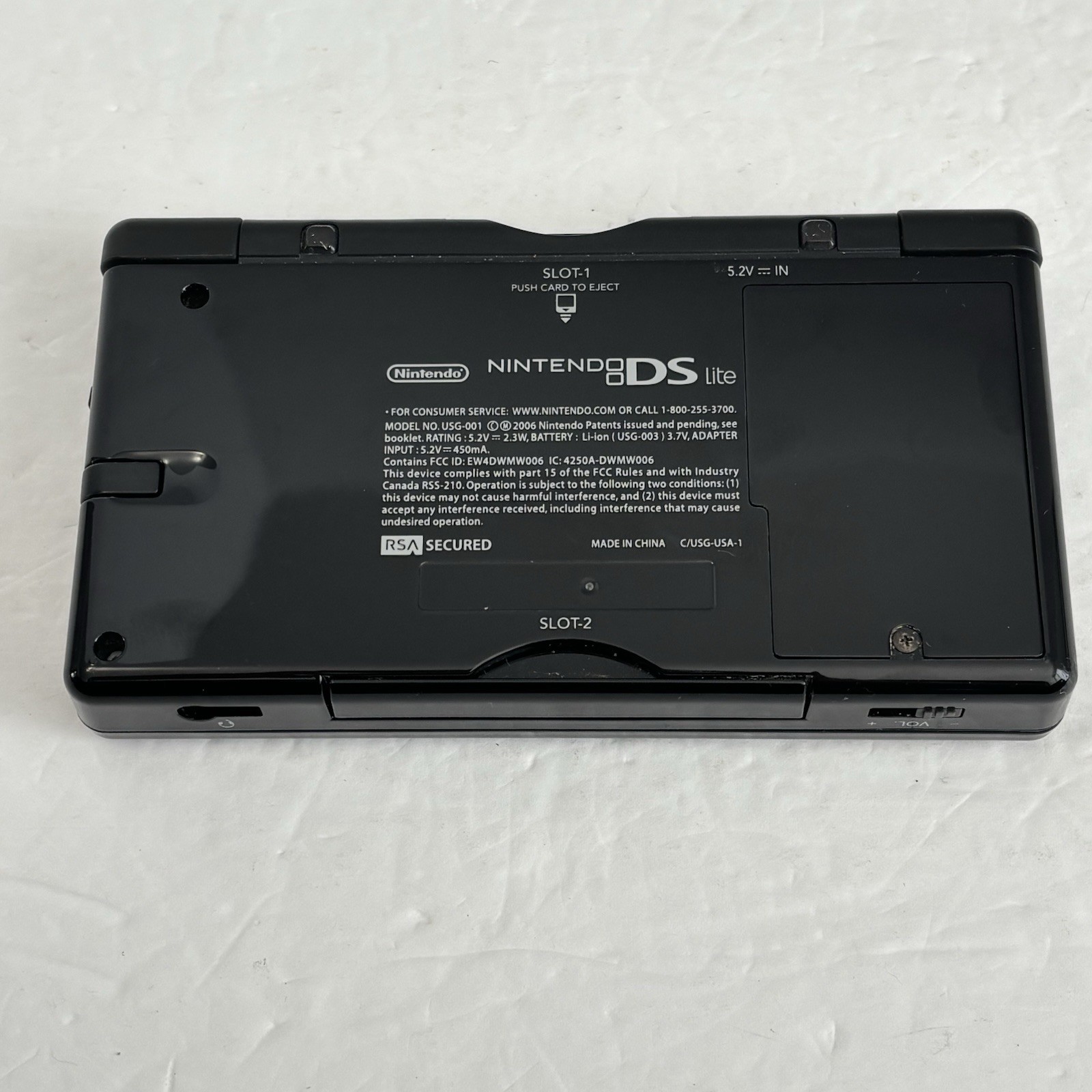Nintendo DS Lite USG-001 Black Console – For Parts or Repair (Please Read)