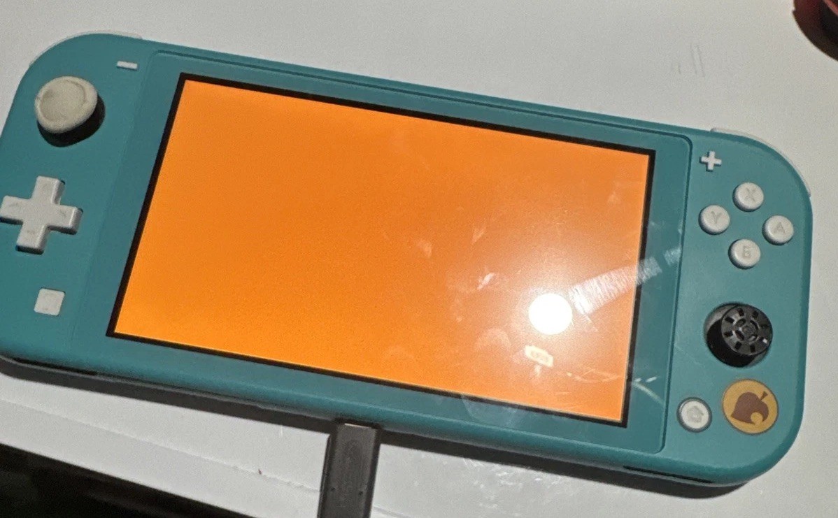 Nintendo Switch Lite Turquoise Parts As Is Blue Screen Anima Crossing Orange Scr
