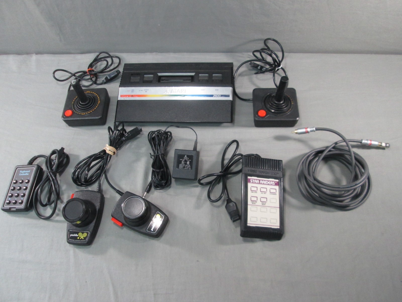 Atari 2600 JUNIOR CONSOLE w/ Controllers & Extras TESTED Vintage 1986 JR #2