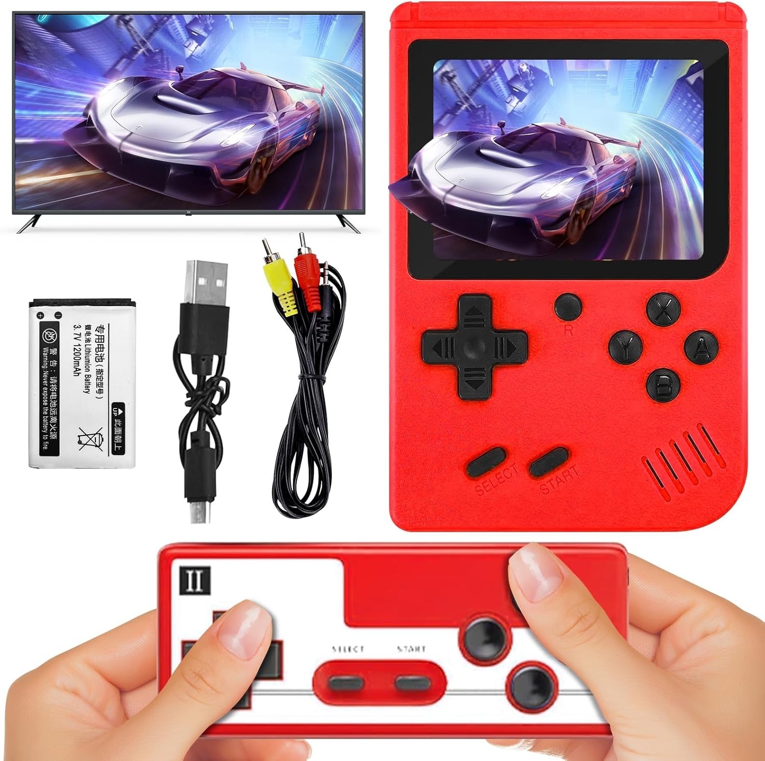 NEW 400 Games Retro Handheld Game Console Video Game Player FunGiftRandom Color