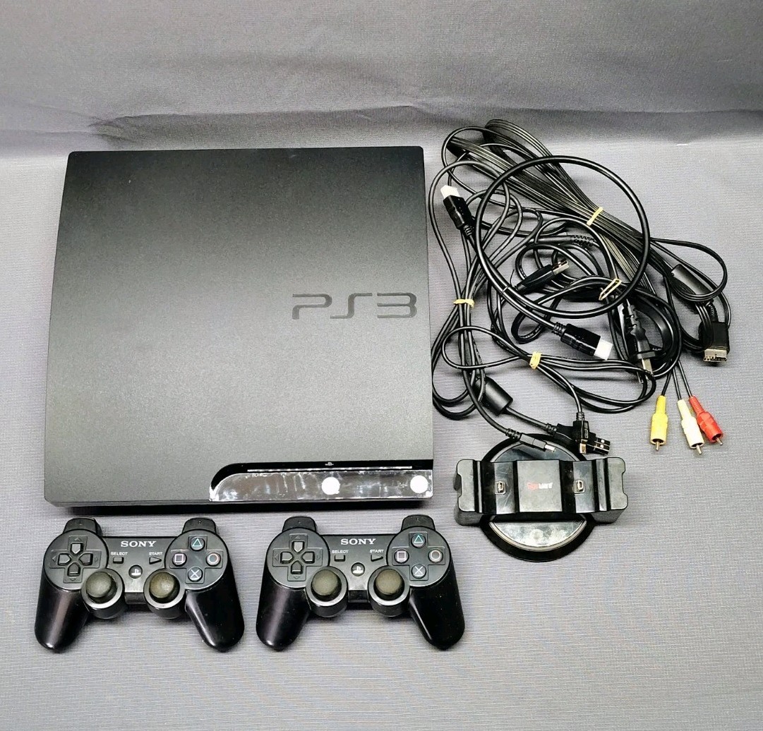 Sony PlayStation 3 PS3 Slim 160GB Console w/ Cords & Controllers Tested & Works