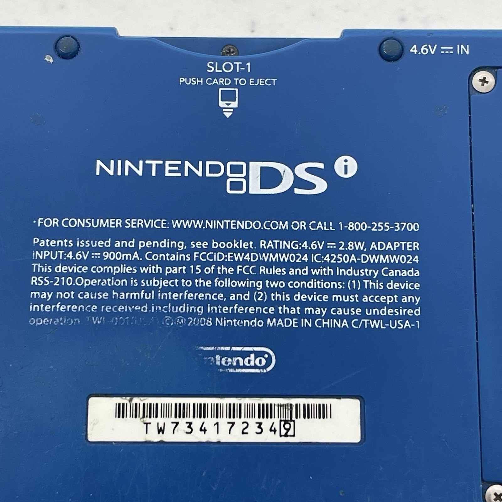 Nintendo DSi Matte Blue Console USA Parts Only Powers On OEM Charger VIDEO