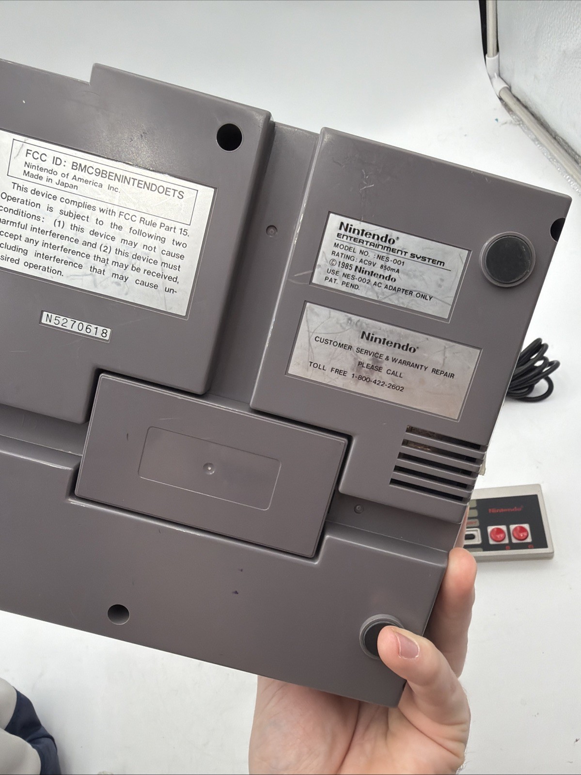 Nintendo Entertainment System NES Console w/Controller & Cord – Tested & Working