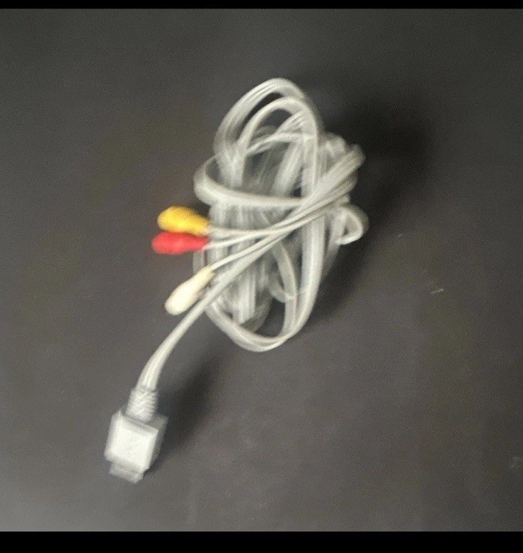 Nintendo Wii Console White Power Supply Sensor Bar AV Cable Composite RCA