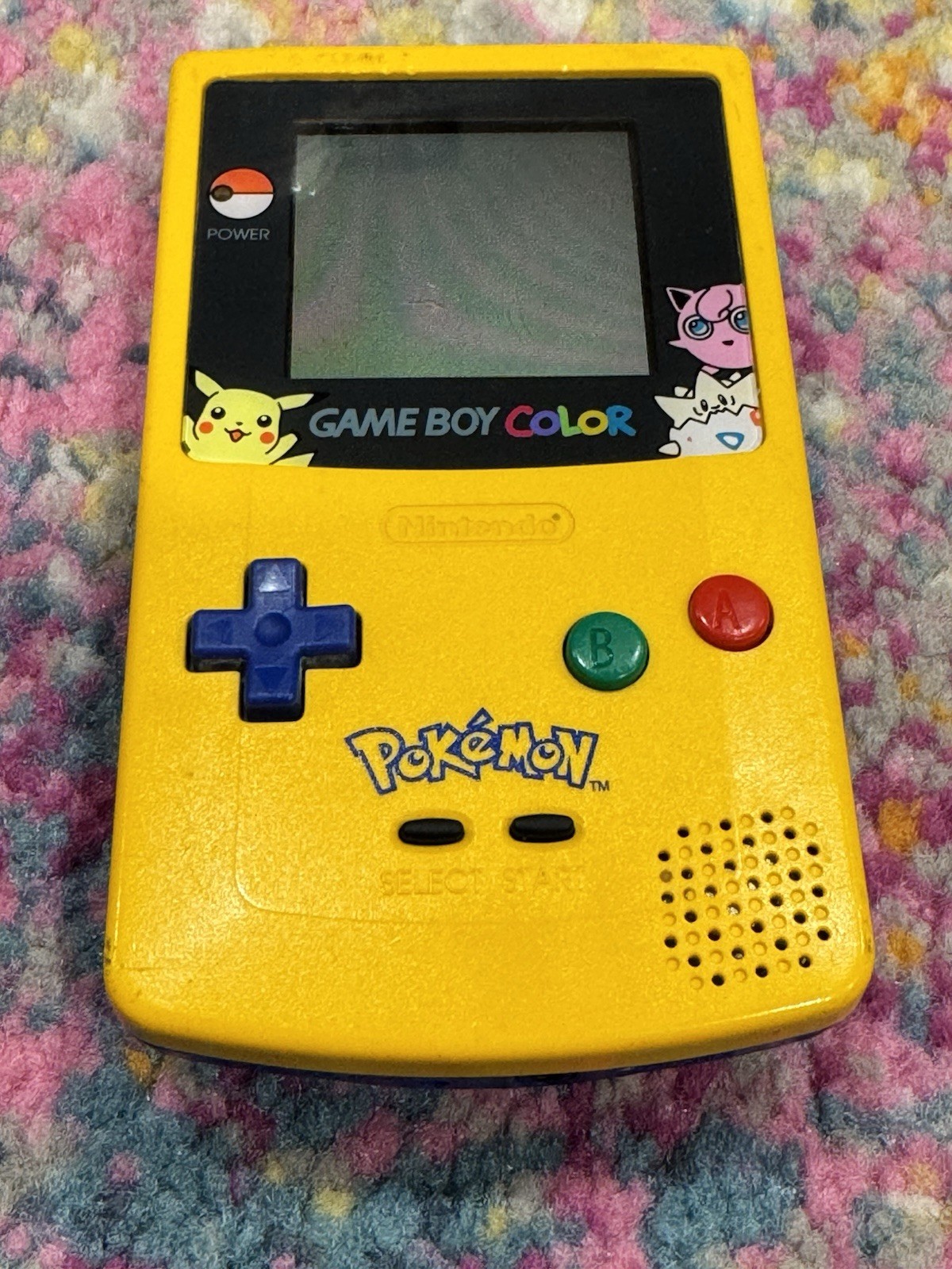 Nintendo Game Boy Color Handheld Pokémon Pikachu Edition Genuine Works