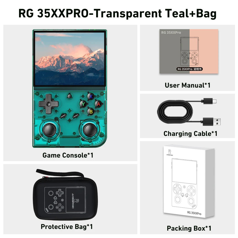 RG 35XXPRO 64 Bit Handheld Game Players 3.5» IPS Screen Linux System Video Game