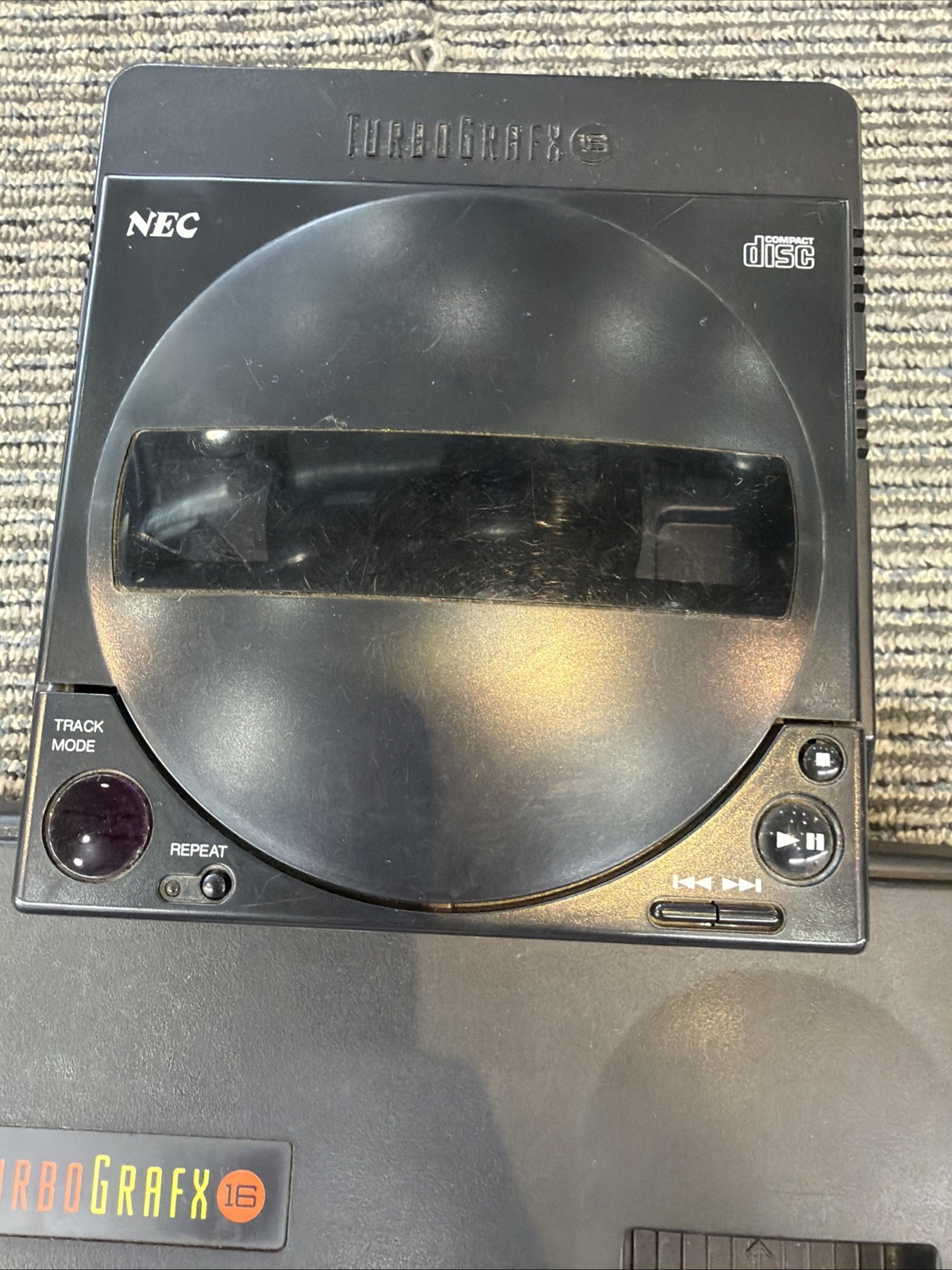 TurboGrafx-16 + TurboGrafx-CD CD System Turbo Tap Console TurboGrafx Case (READ)