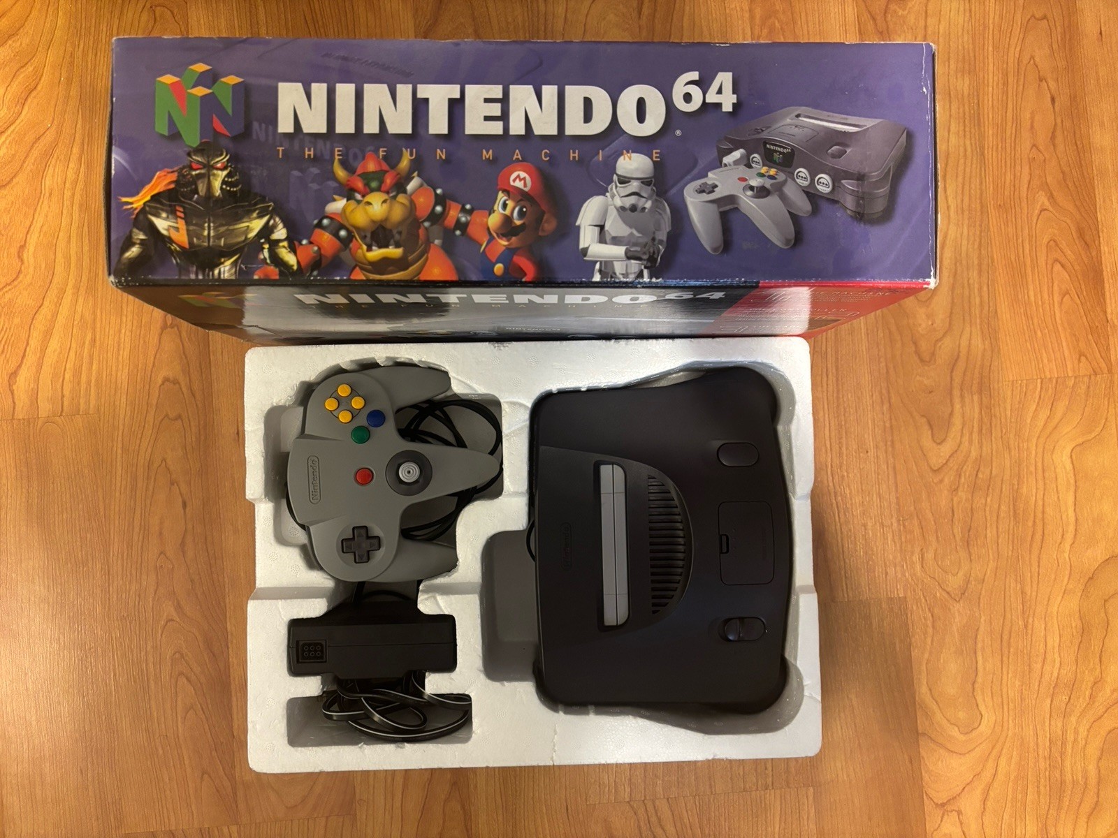 Nintendo 64 N64 Black Console w/ Gray Controller & Box Multiplayer NTSC-U/C