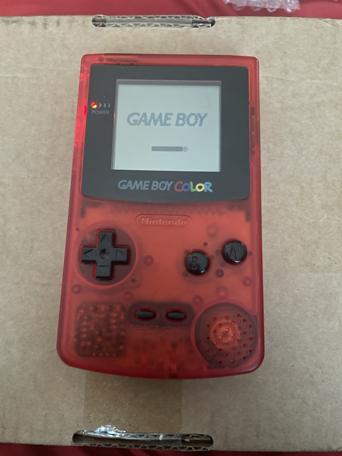 Nintendo Gameboy Color Red. Tested And Working. Plus Original Shell And 2 Games.