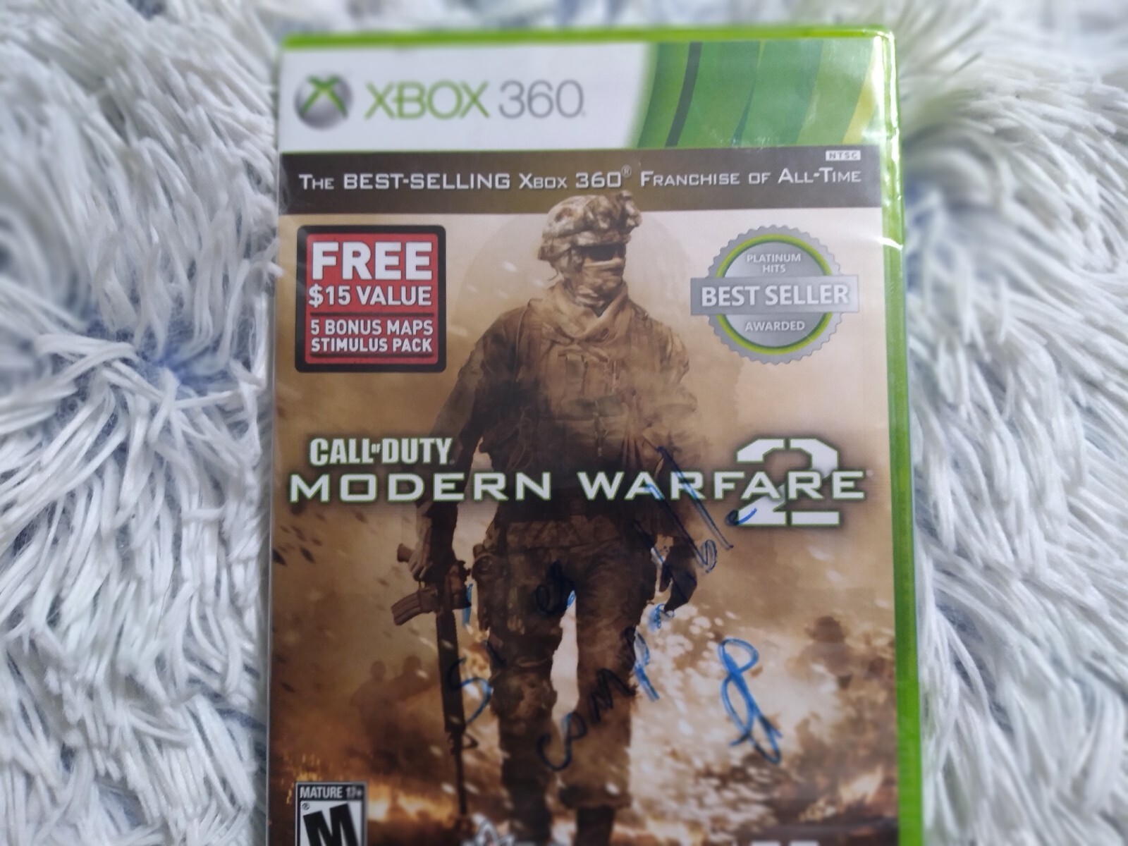 Xbox 360 Slim 250GB+Call Of Duty: Modern Warfare 2 SEALED+Chrome Blue controller