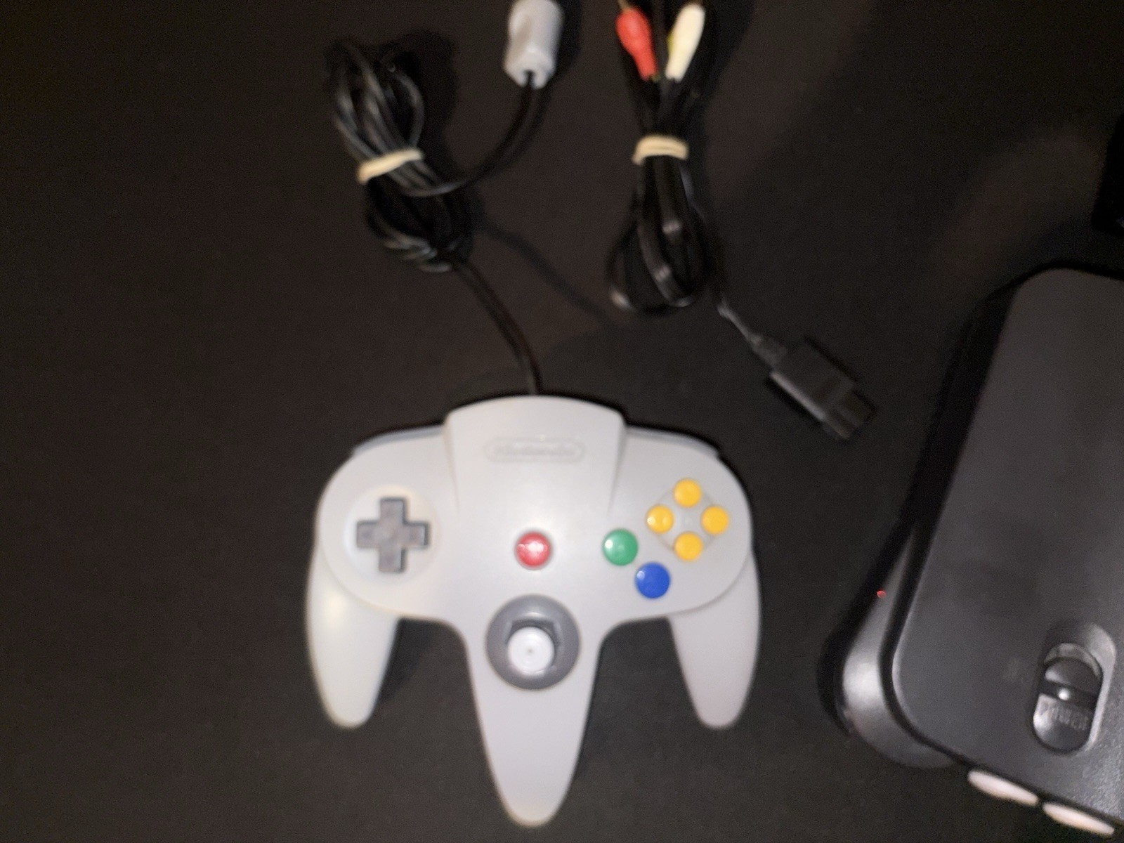 Nintendo 64 N64 Console Bundle Charcoal Gray Tested OEM Controller Works