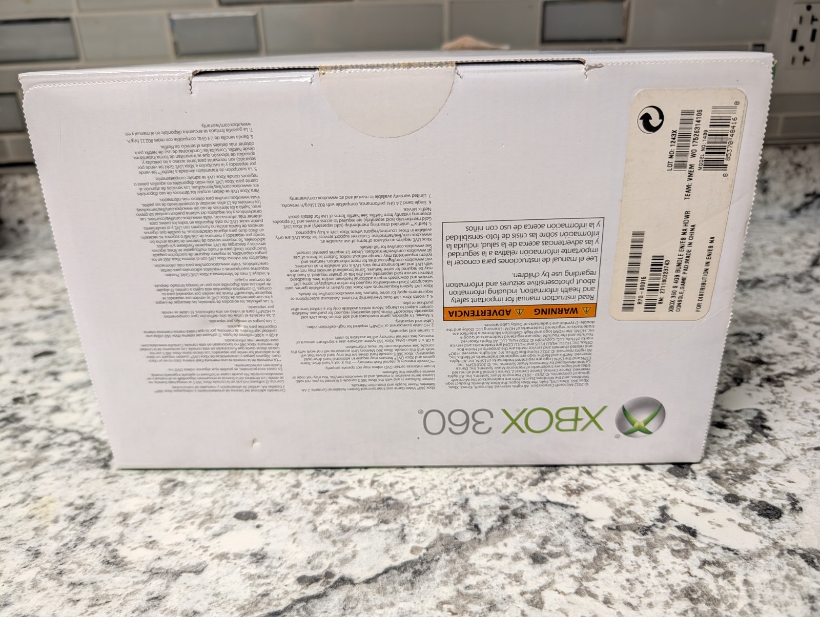 2012 Microsoft Xbox 360 Slim 4GB White Console Skylanders Bundle New OPEN BOX