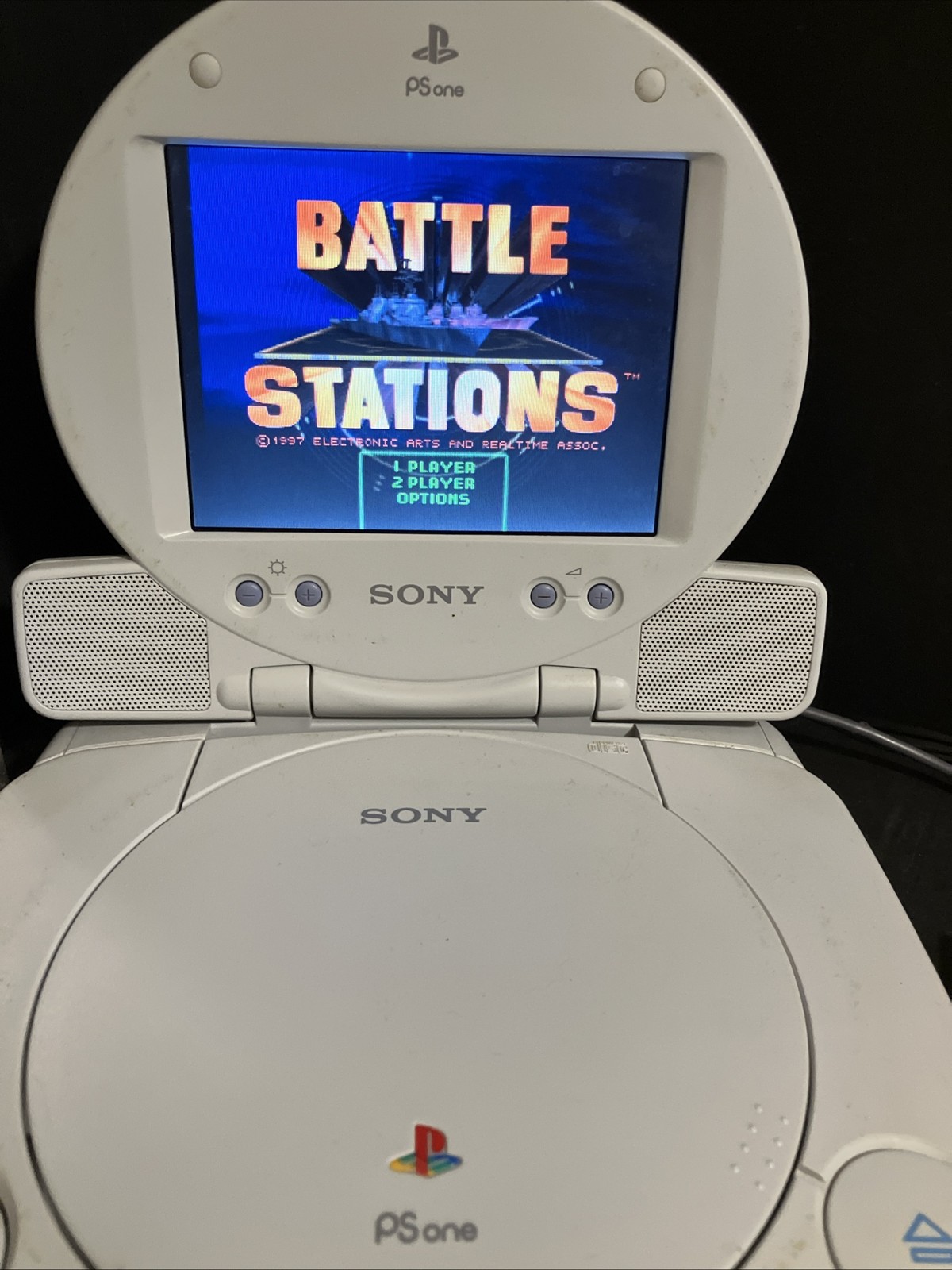 Sony PlayStation One + LCD Screen Bundle W Controller Mem Card Games Psone