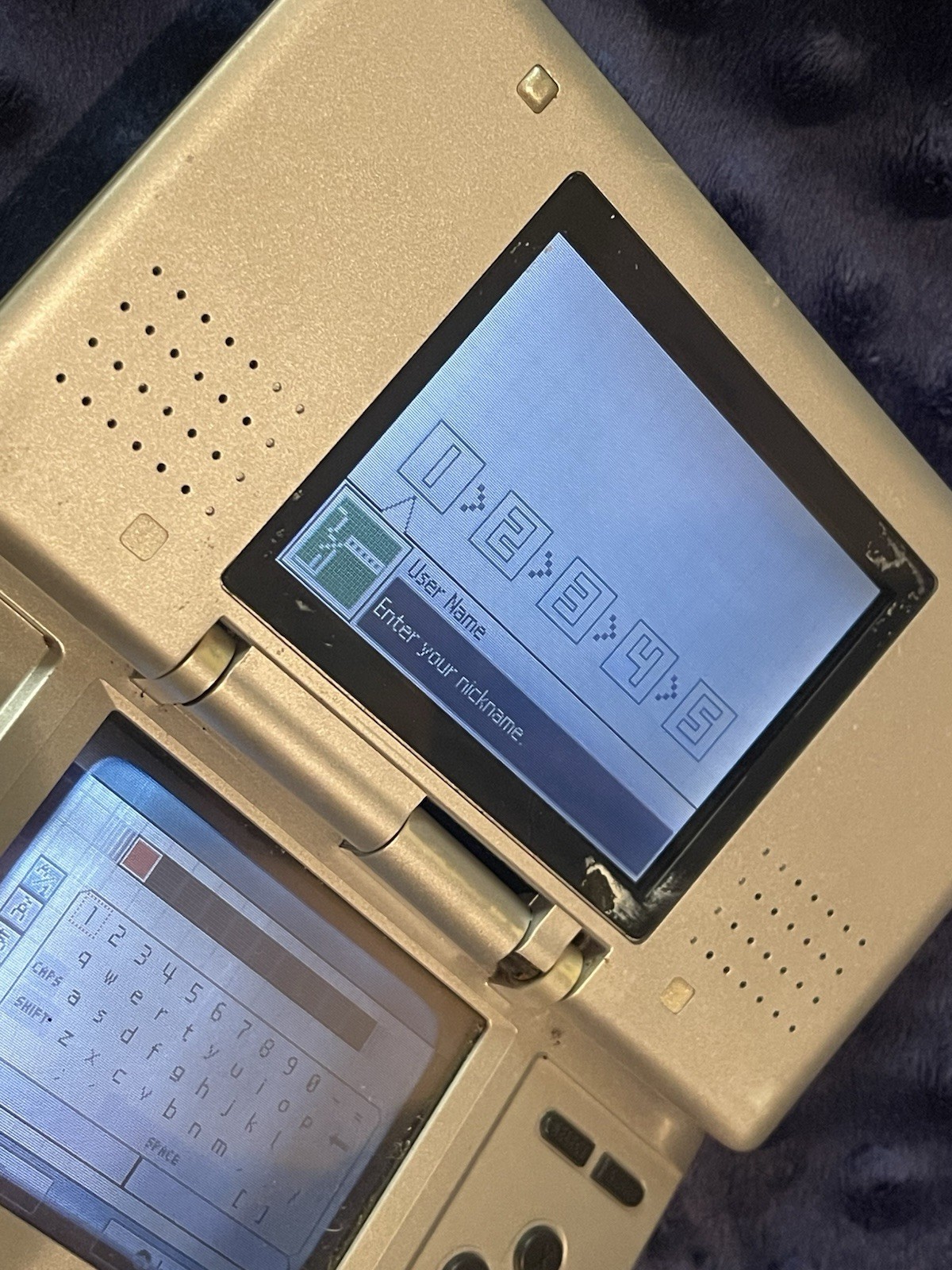 Nintendo DS Original NTR-001 Console – Silver – Broken Hinge Powers On Reset