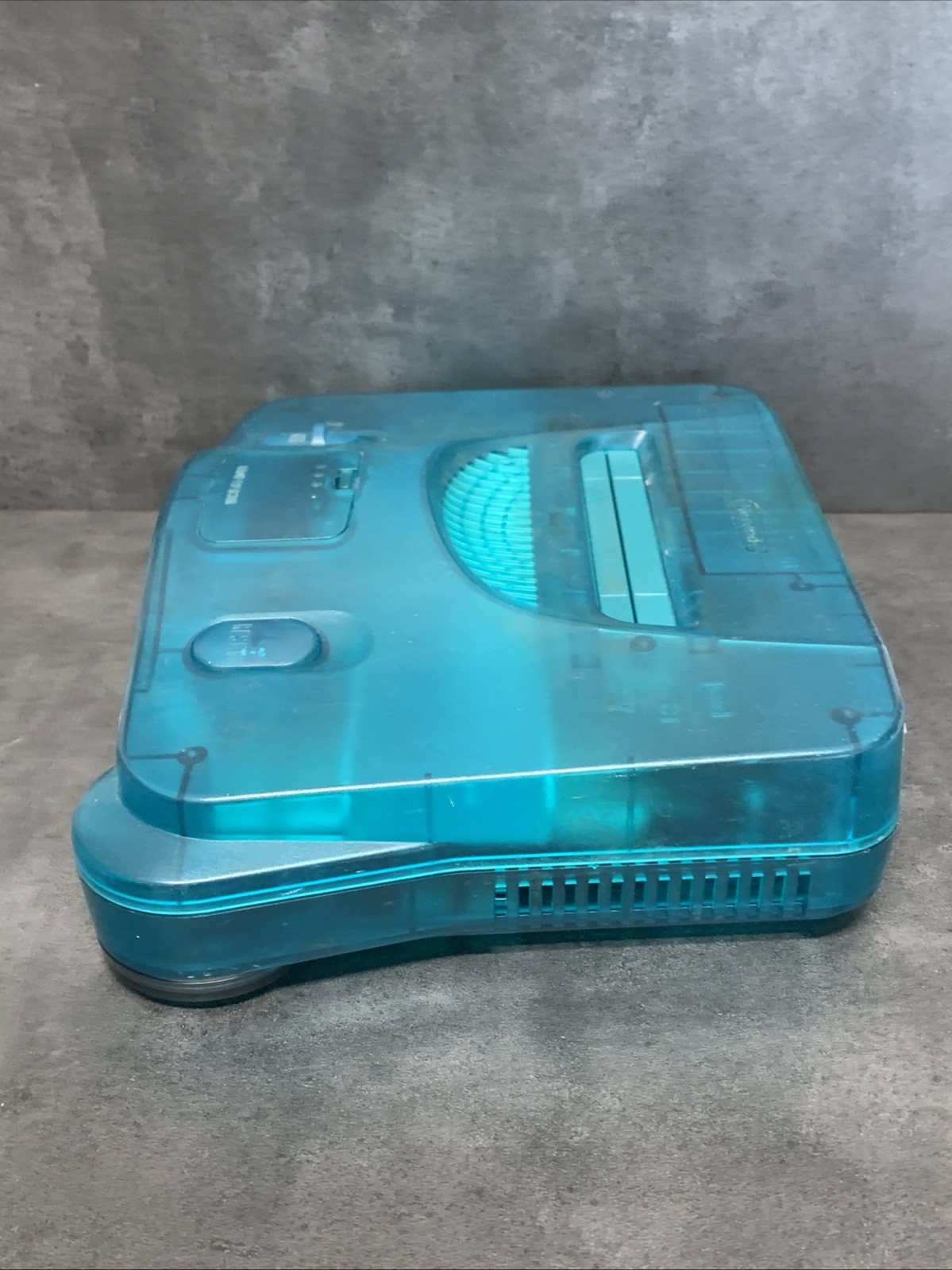 Nintendo 64 Funtastic Ice Blue Console Only RESET BUTTON DOES NOT WORK Read N64