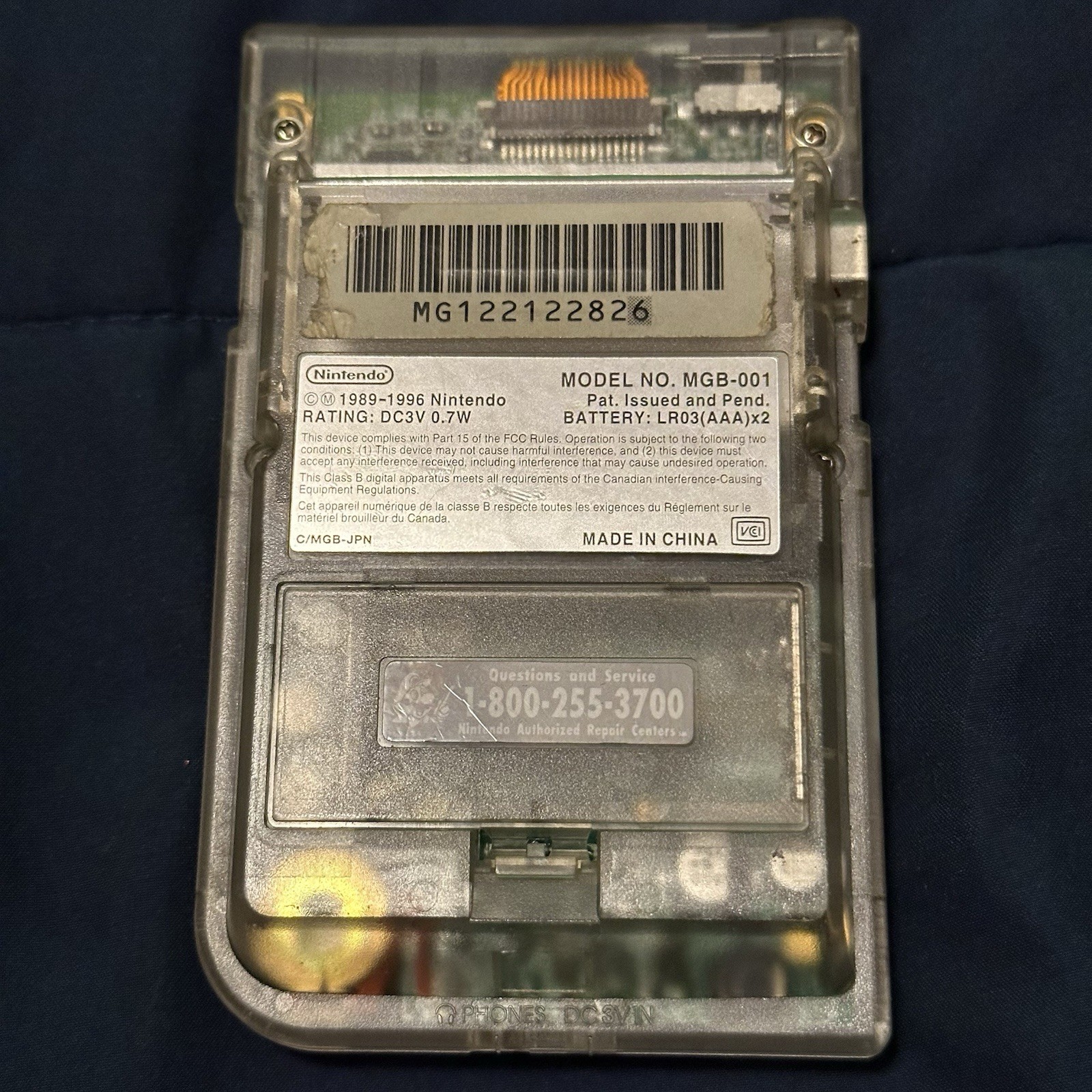 Nintendo Game Boy Pocket MGB-001 Clear Handheld System – Tested & Working