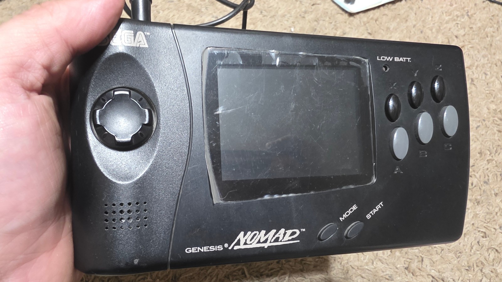 *MODDED* Sega Nomad + AC adapter. TFT upgrade, Sega CD sound mod