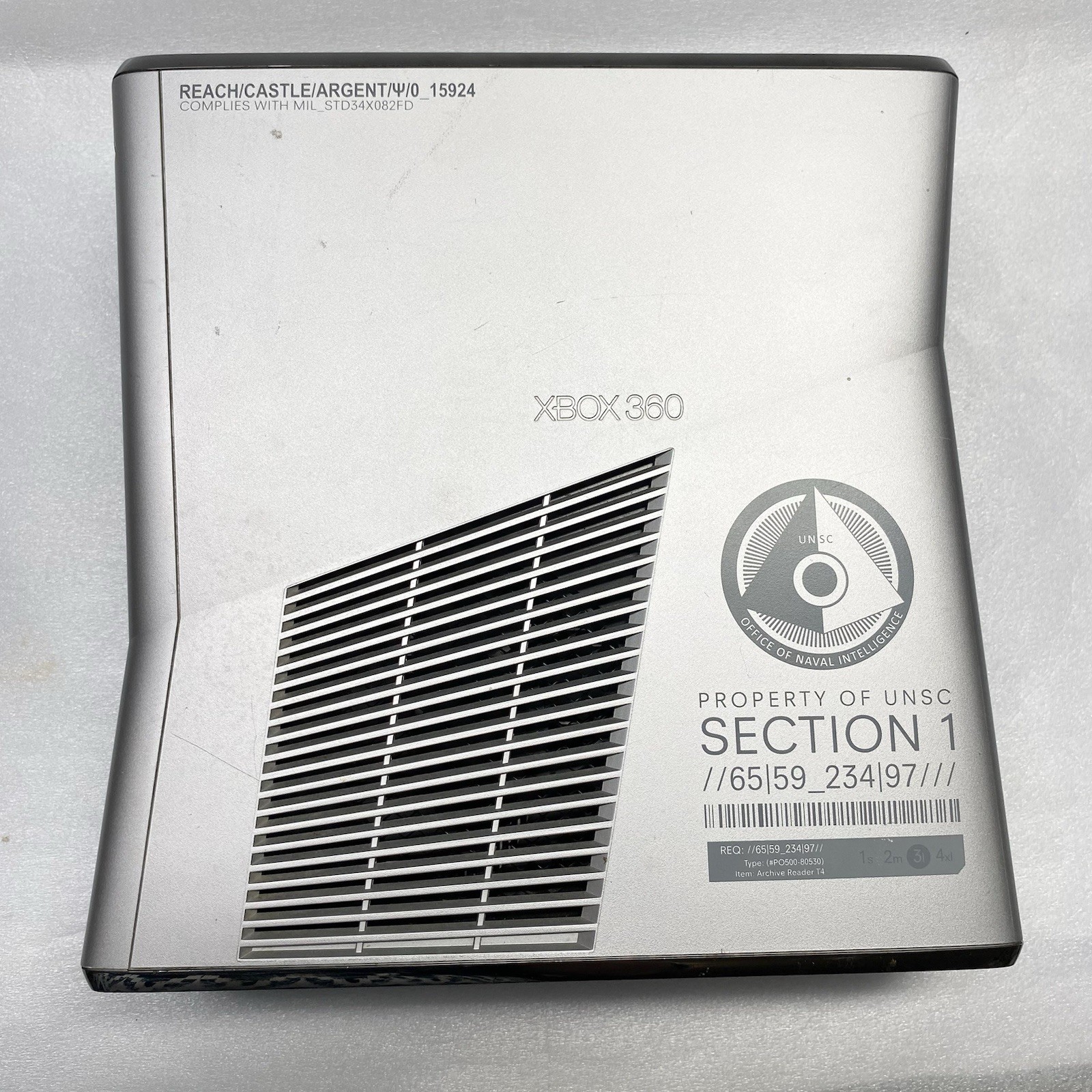 Microsoft Xbox 360 S Halo Reach Edition Silver Console 250gb With Game Silver
