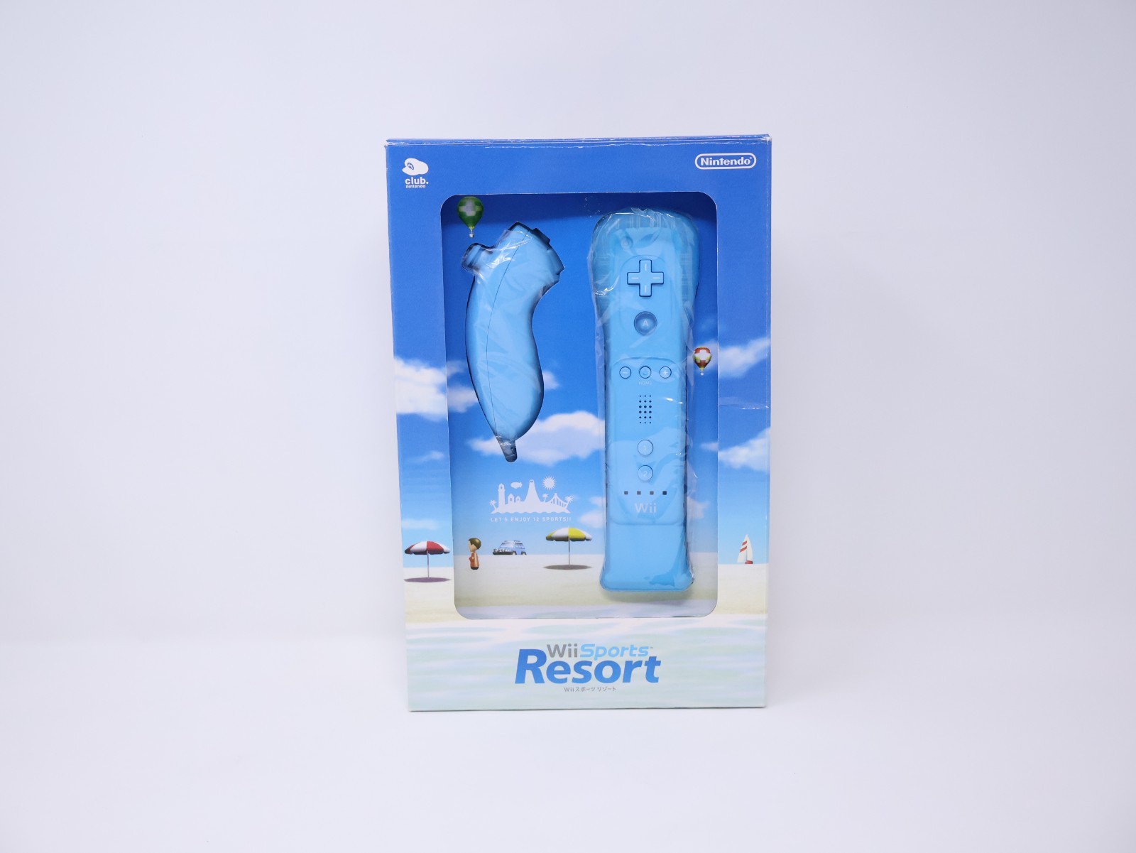 Wii Sports Resort Club Nintendo Blue Wii Remote Plus Nunchuk Set Japan US Ship
