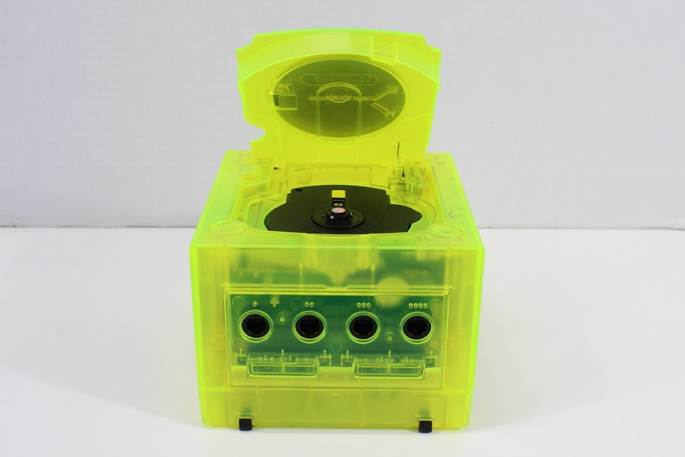 Nintendo Gamecube Console Clear Transparent Yellow & AC HDMI NTSC-U/C DOL-001 GC