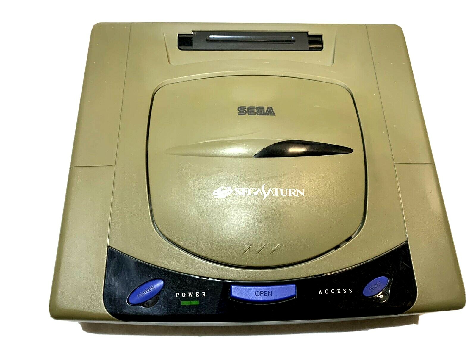 Sega Saturn Console Gray HST 3200 Cable set Tested USED clean up inside Japan