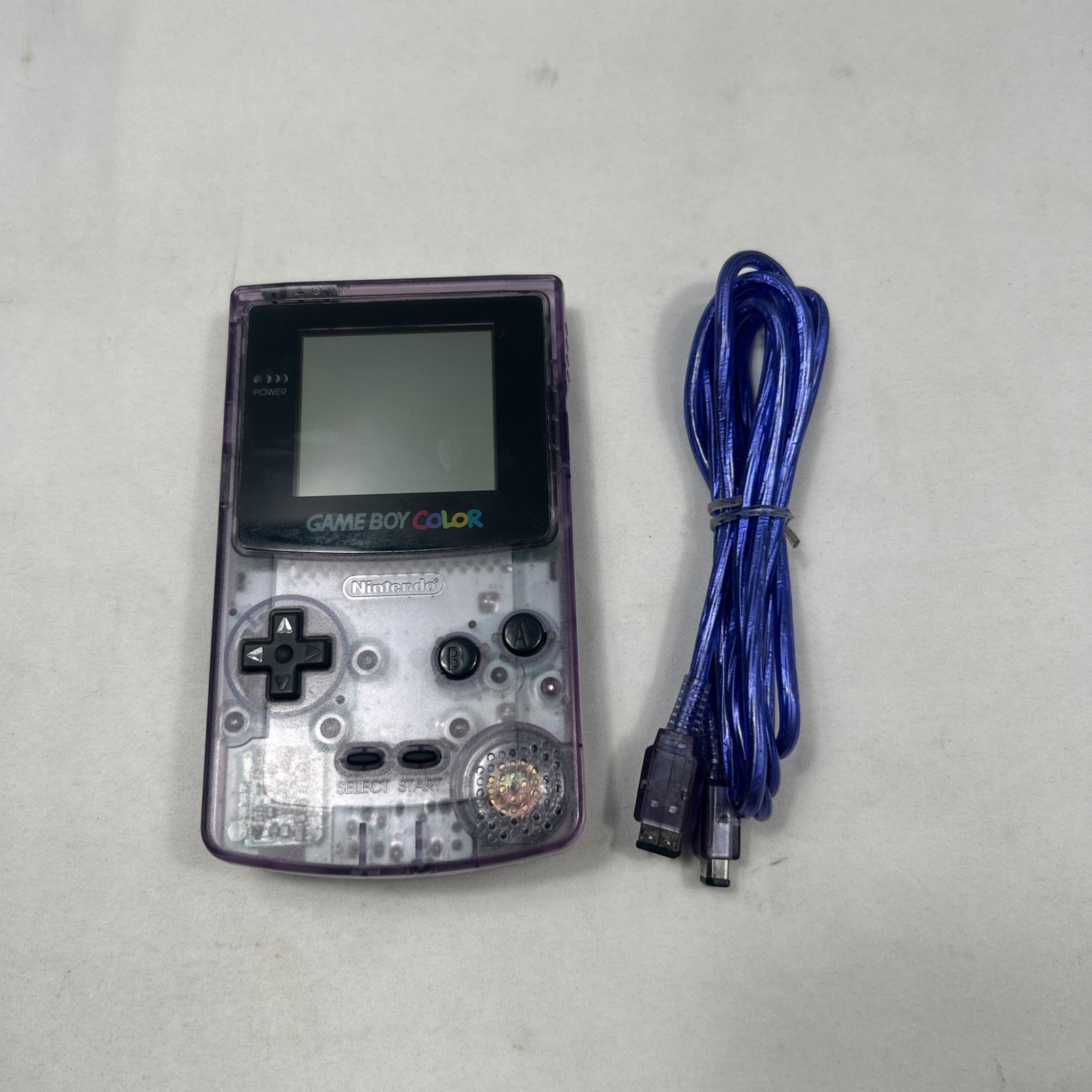 Nintendo Gameboy Color (CGB-001) Atomic Purple Handheld Console With Cable