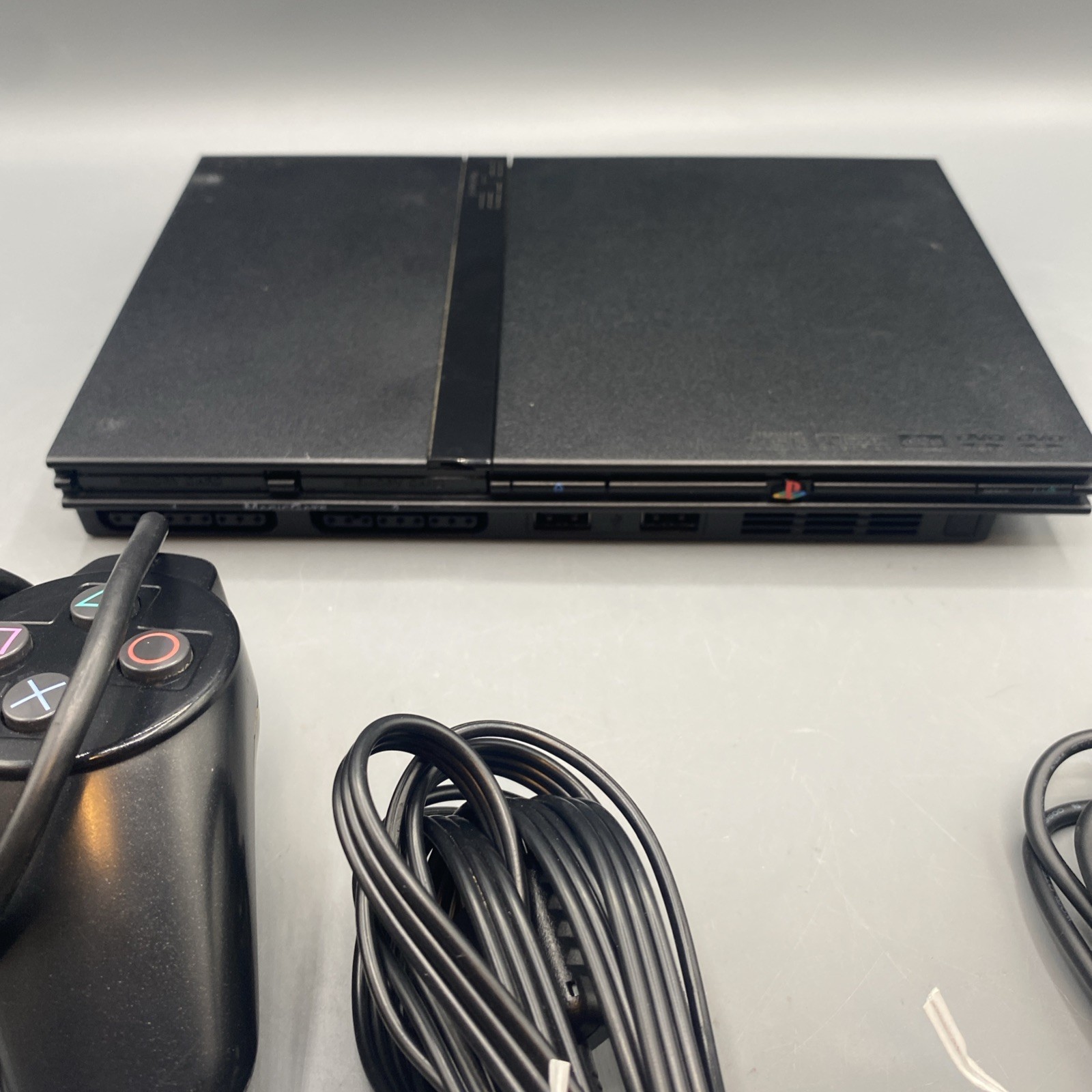 Sony PlayStation 2 Slim PS2 Console SCPH-79001 Cords & Controller Bundle Tested