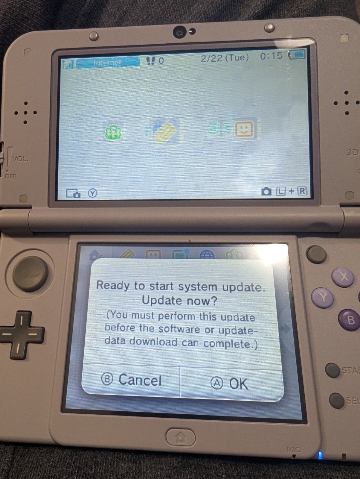 Nintendo New 3DS XL SNES Edition Gray Purple (parts/repairs only)