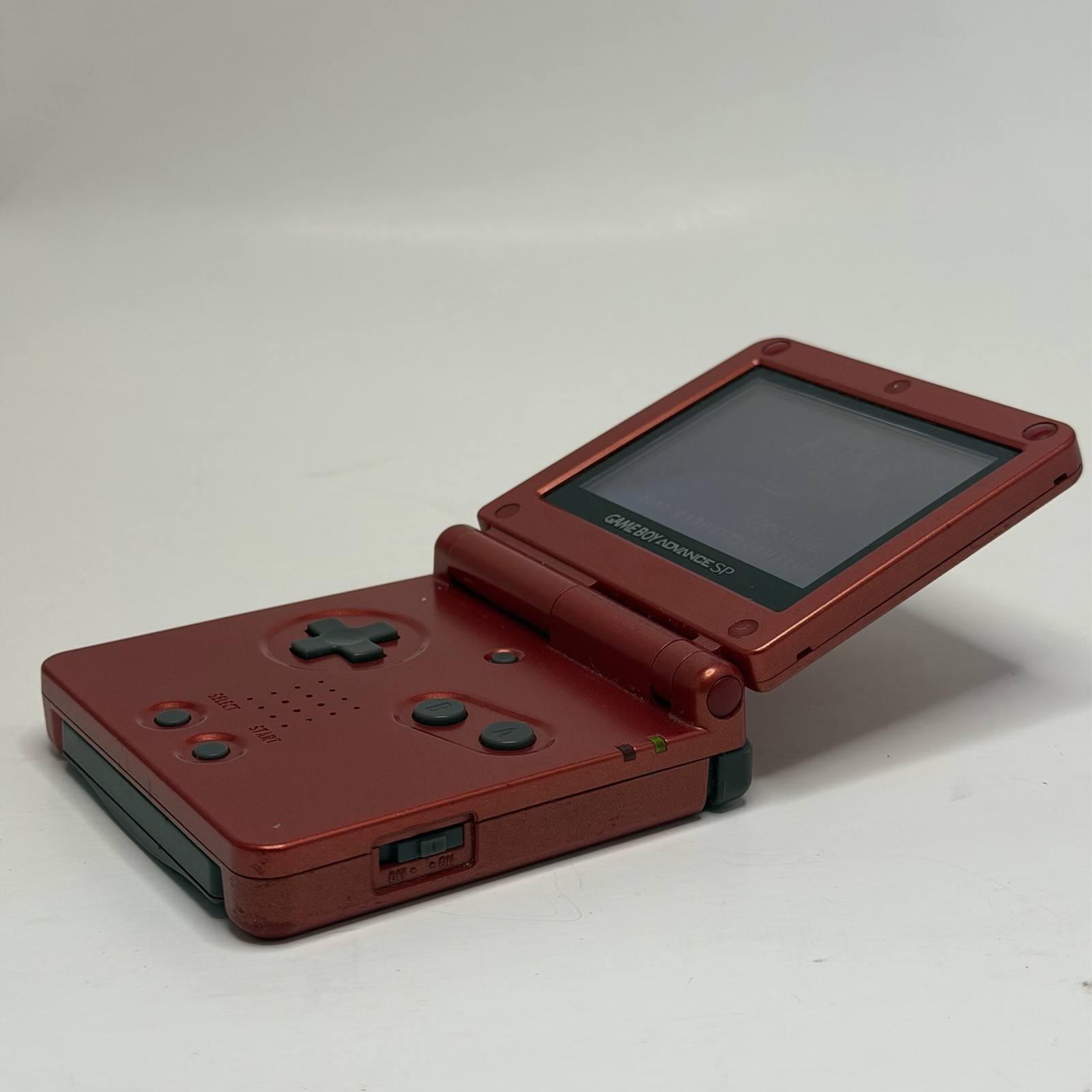 Nintendo Game Boy Advance SP Handheld Video Game Console Flame Red With Yu-gi-oh